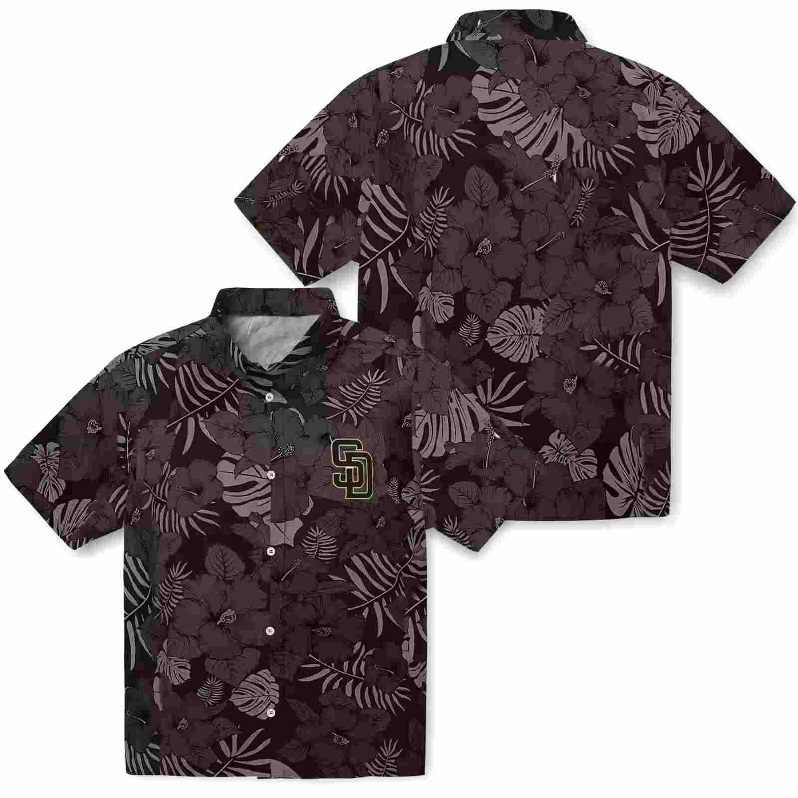 san diego padres jungle vibes brown hawaiian shirt high quality