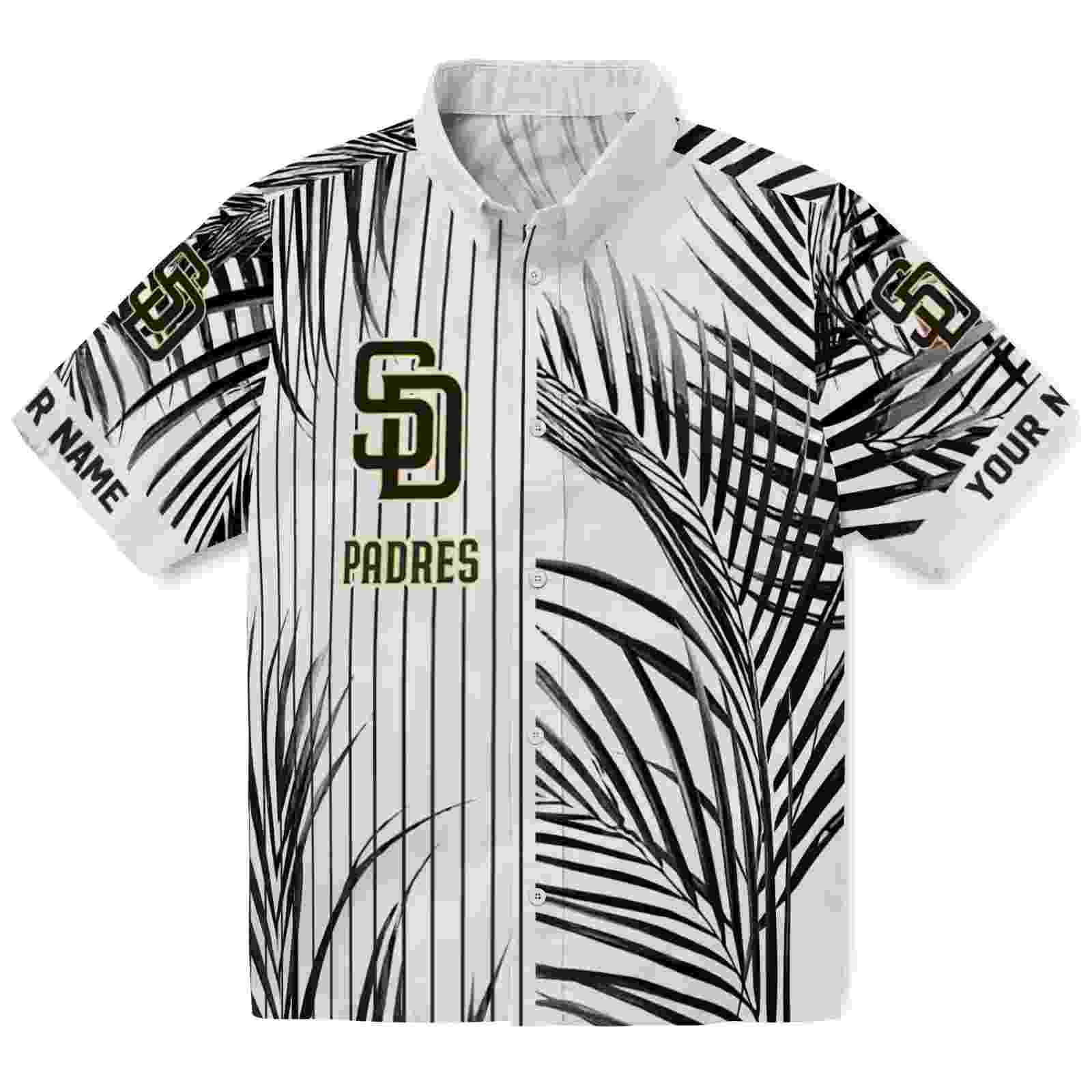 san diego padres palm stripes brown black white hawaiian shirt best selling