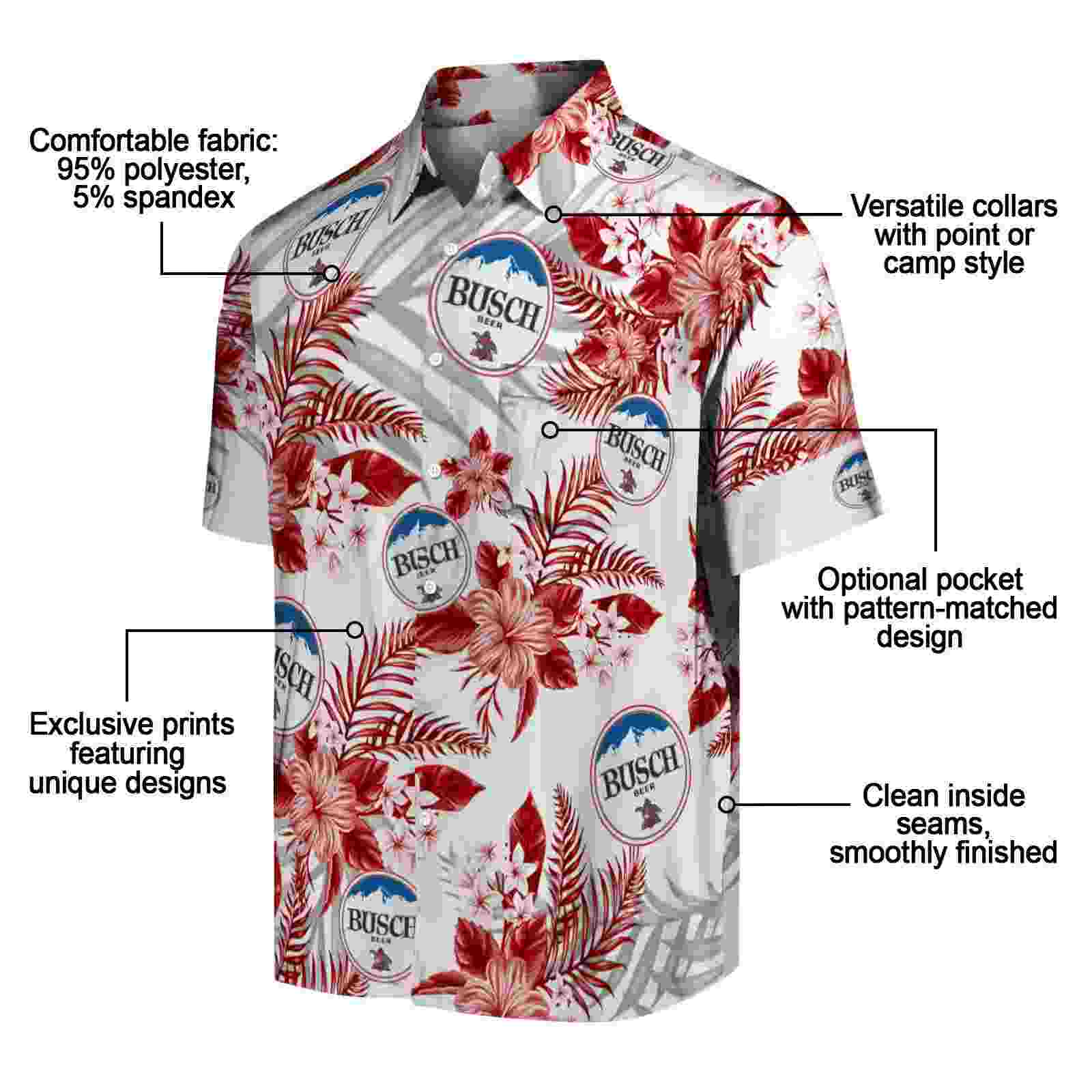 san francisco 49ers hibiscus palm leaves red white hawaiian shirt new arrival