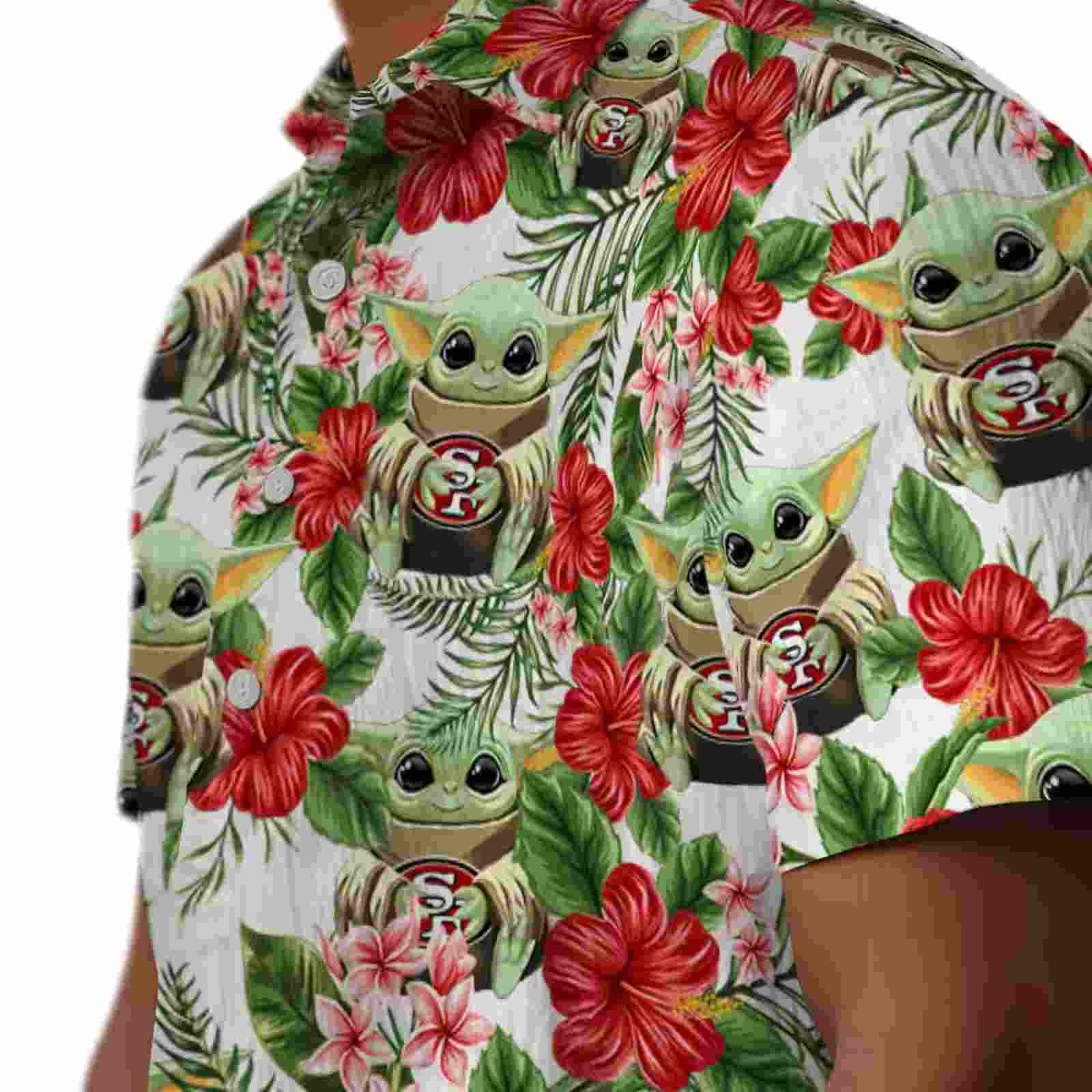 san francisco 49ers tropical yoda green hawaiian shirt trendy