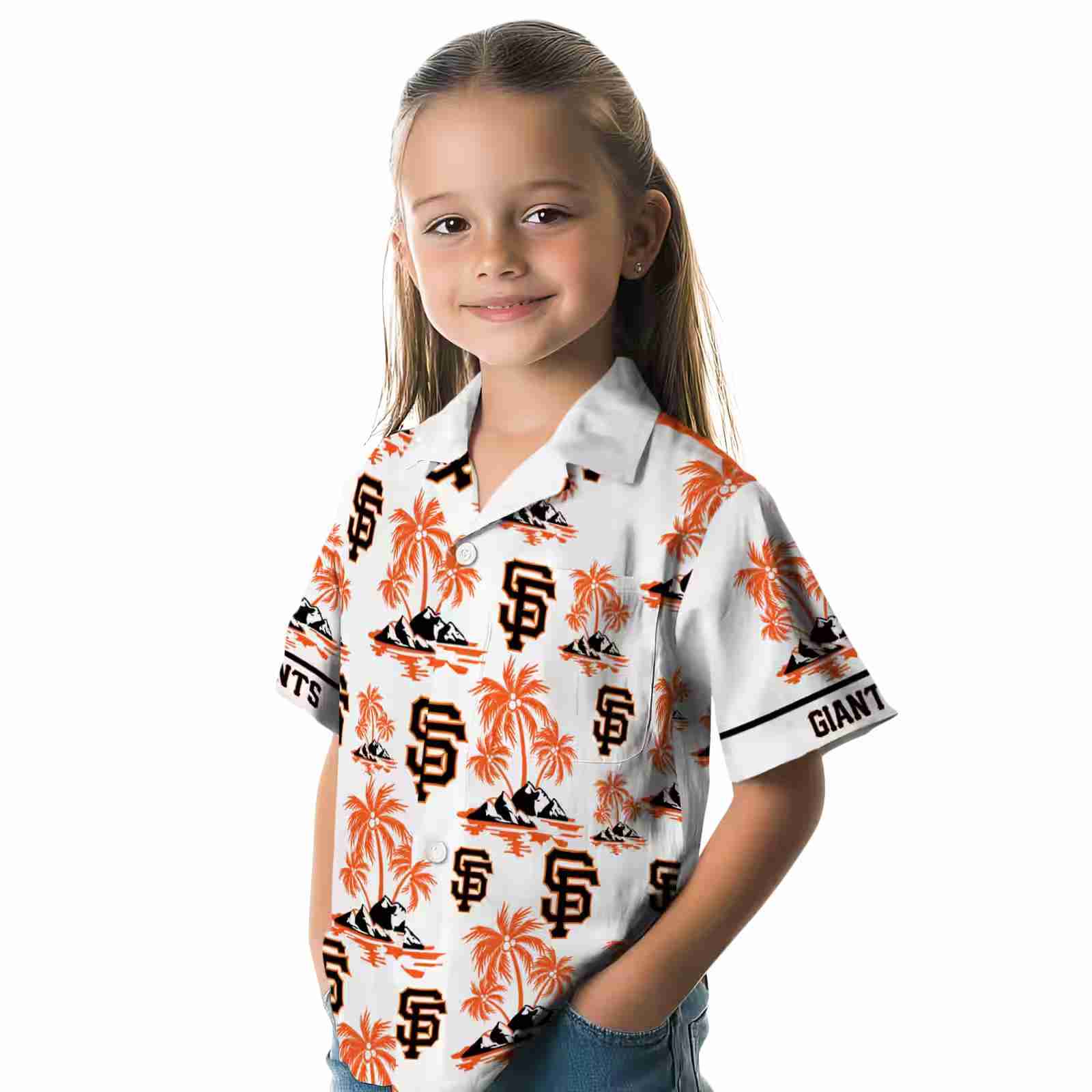 san francisco giants palm island print orange white hawaiian shirt premium grade