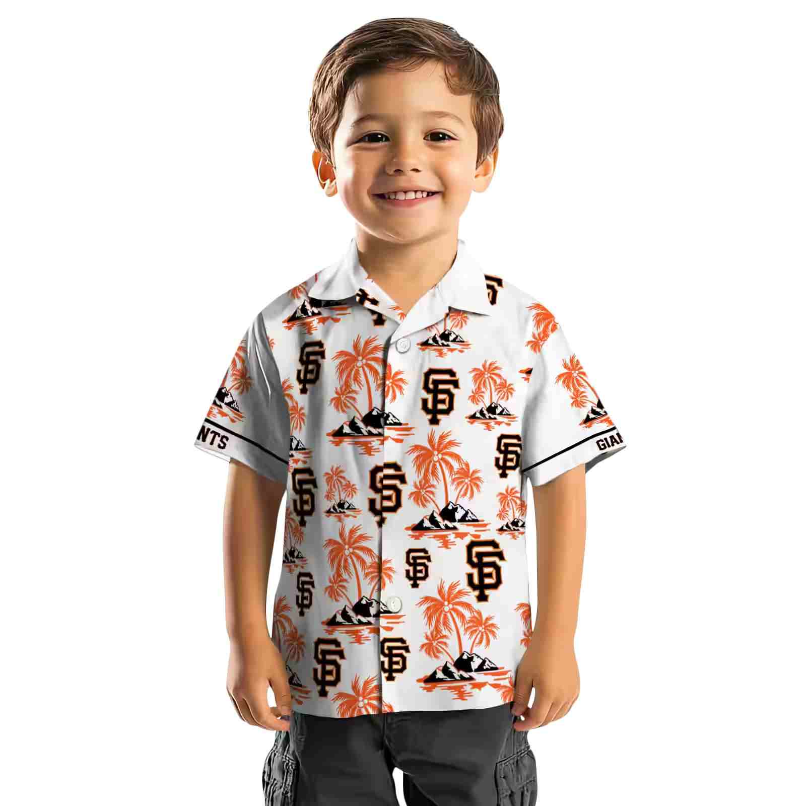 san francisco giants palm island print orange white hawaiian shirt top rated