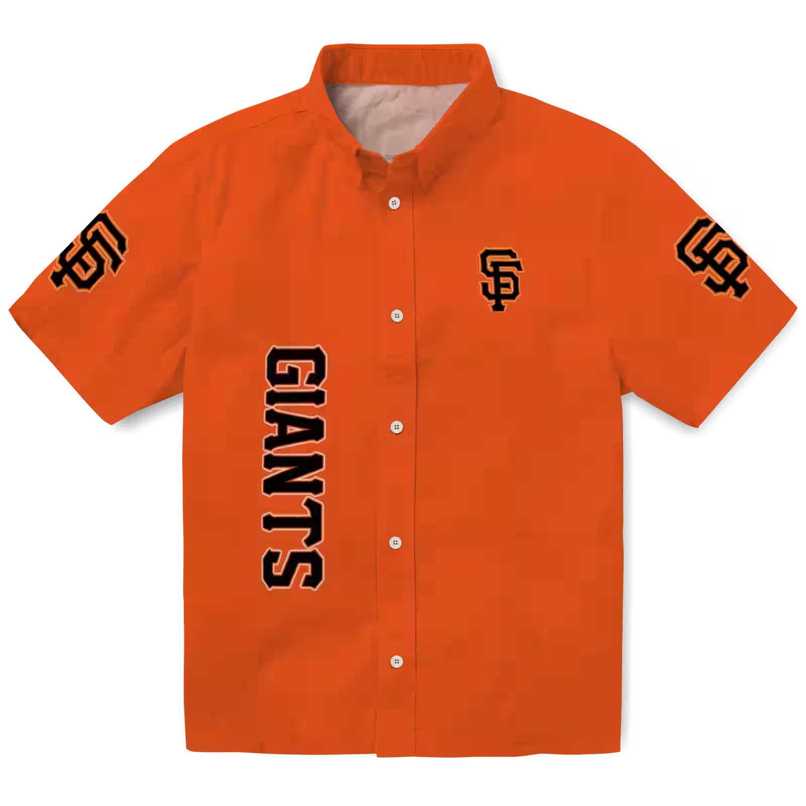 san francisco giants stuart minion orange hawaiian shirt best selling