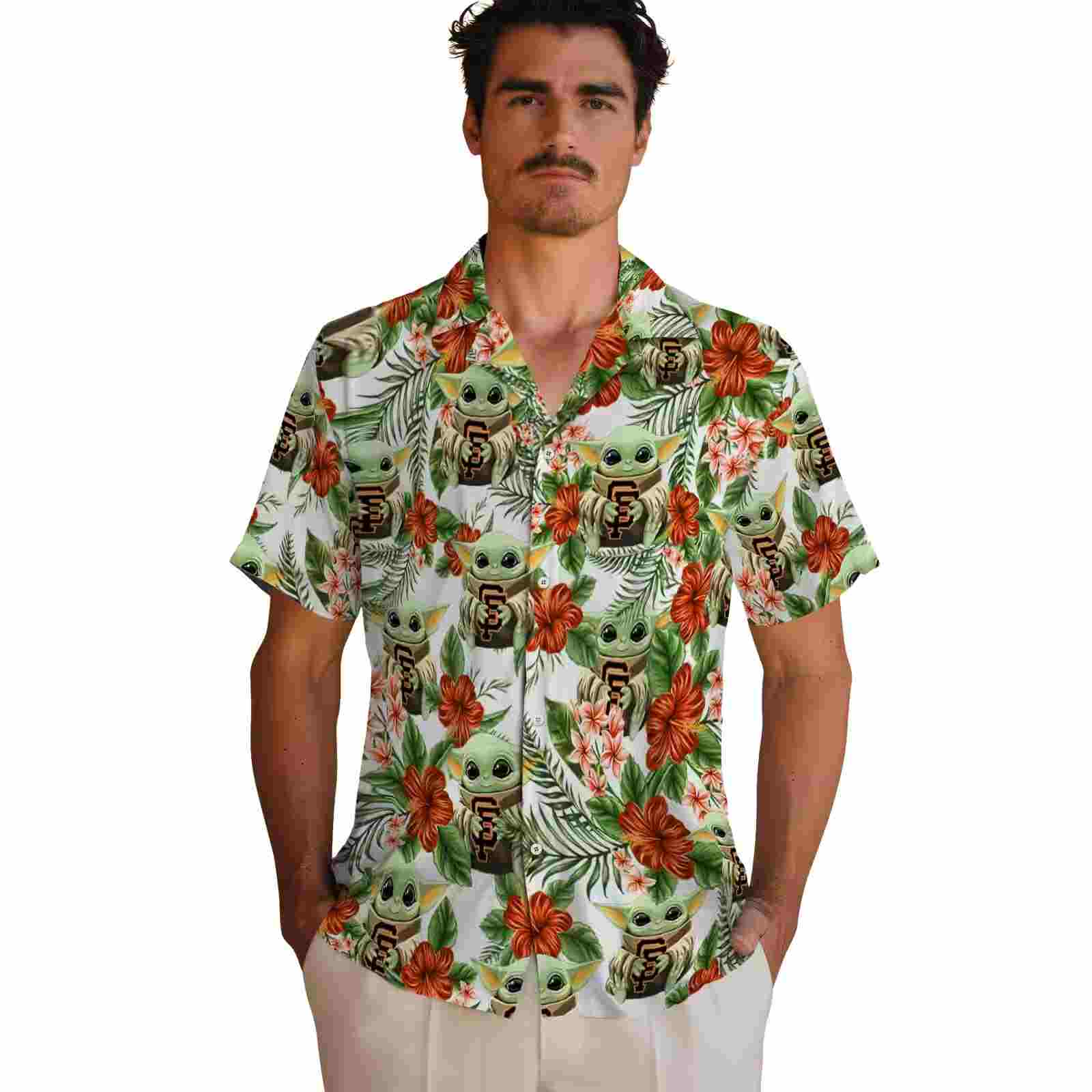 san francisco giants tropical yoda green hawaiian shirt fashion forward