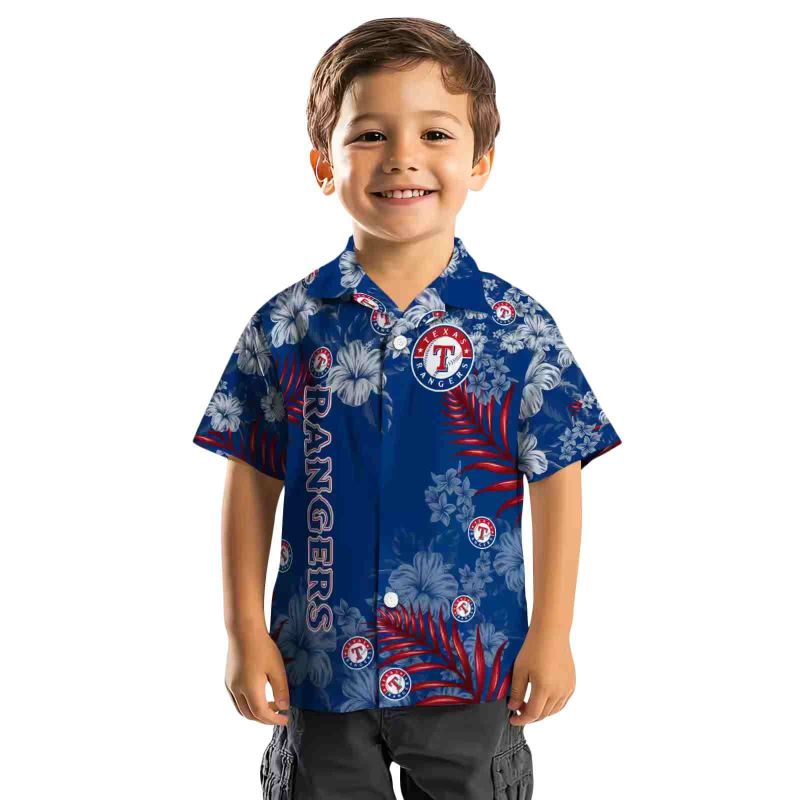 texas rangers hibiscus print blue hawaiian shirt top rated