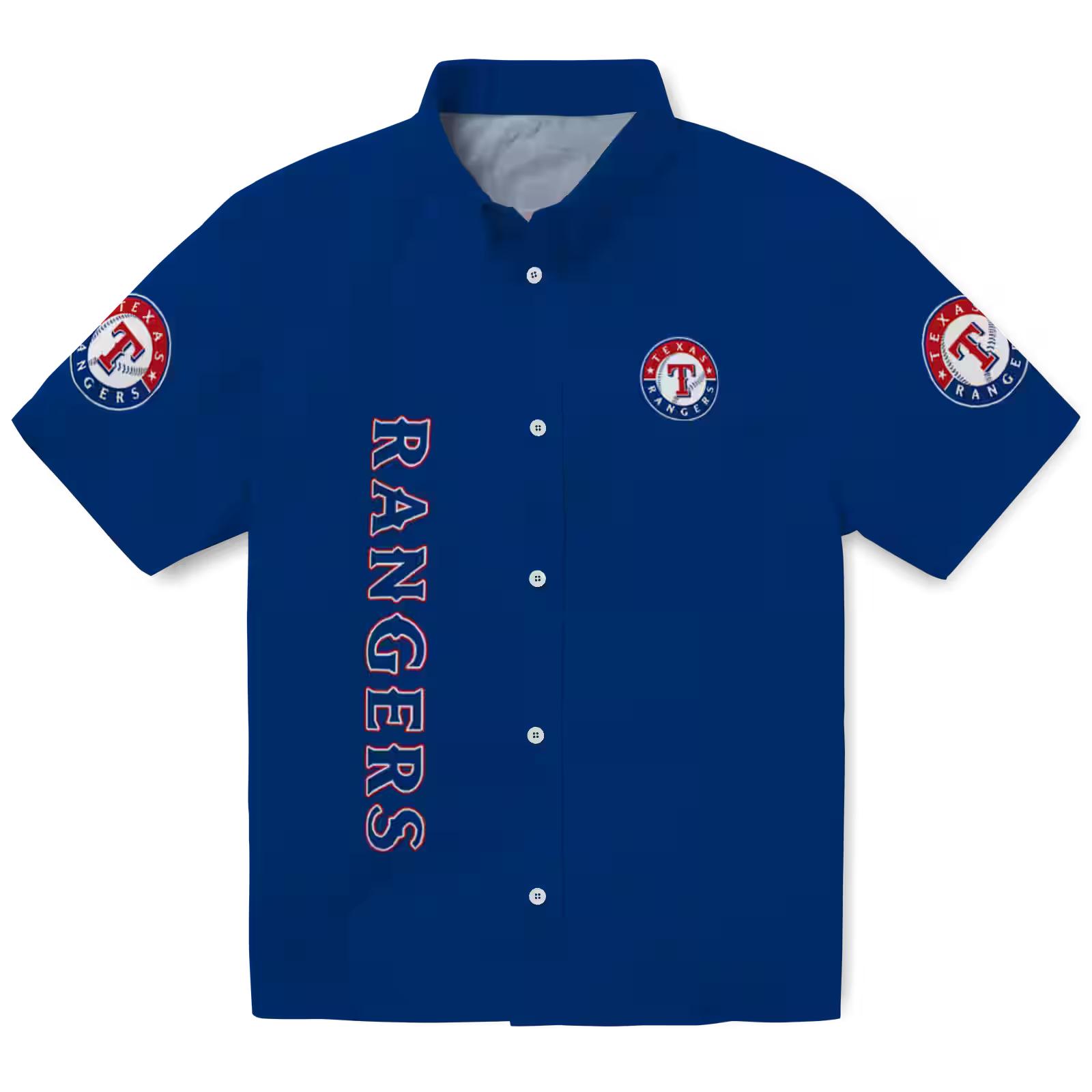 Texas Rangers Stuart Minion Blue Hawaiian Shirt