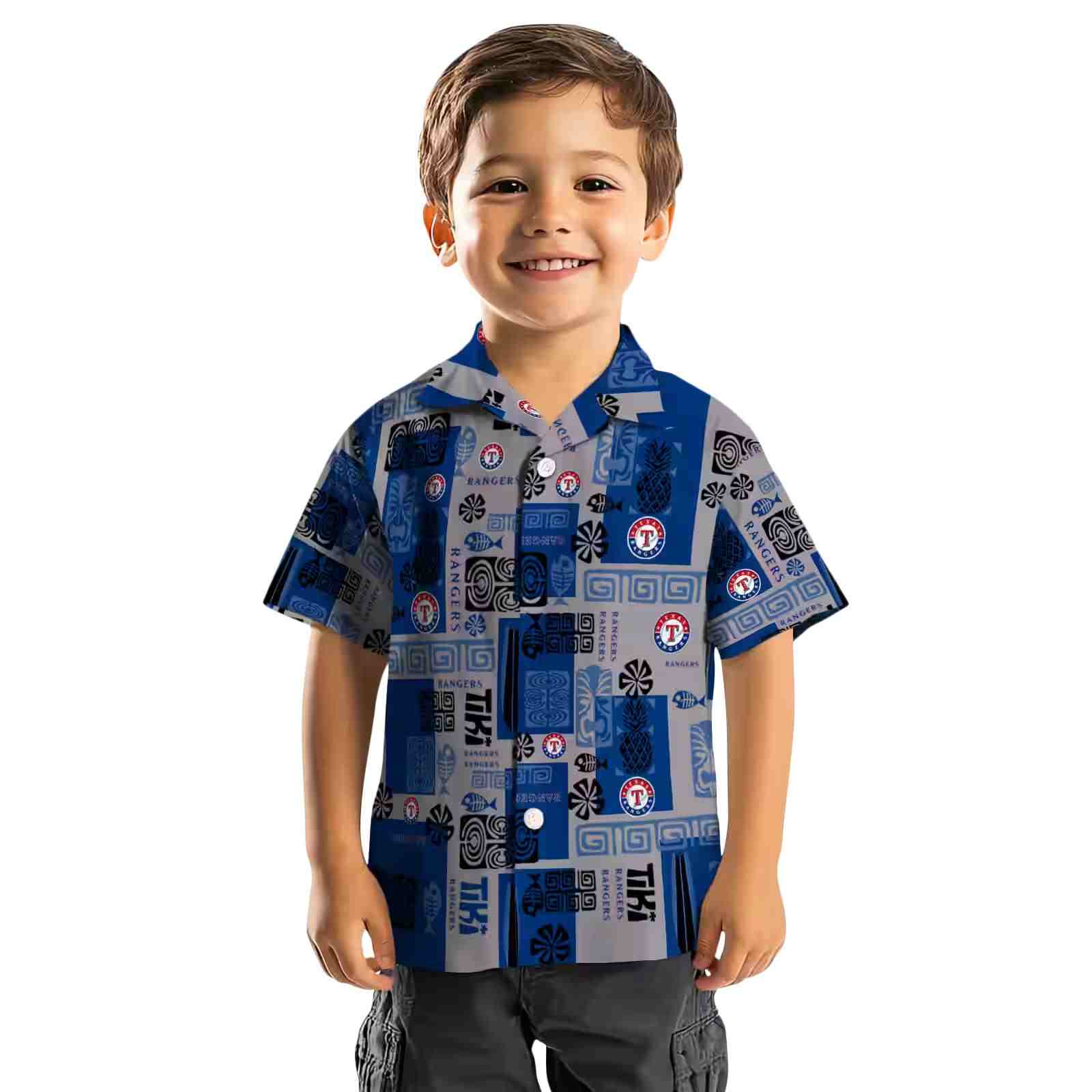 texas rangers tribal symbols blue hawaiian shirt top rated