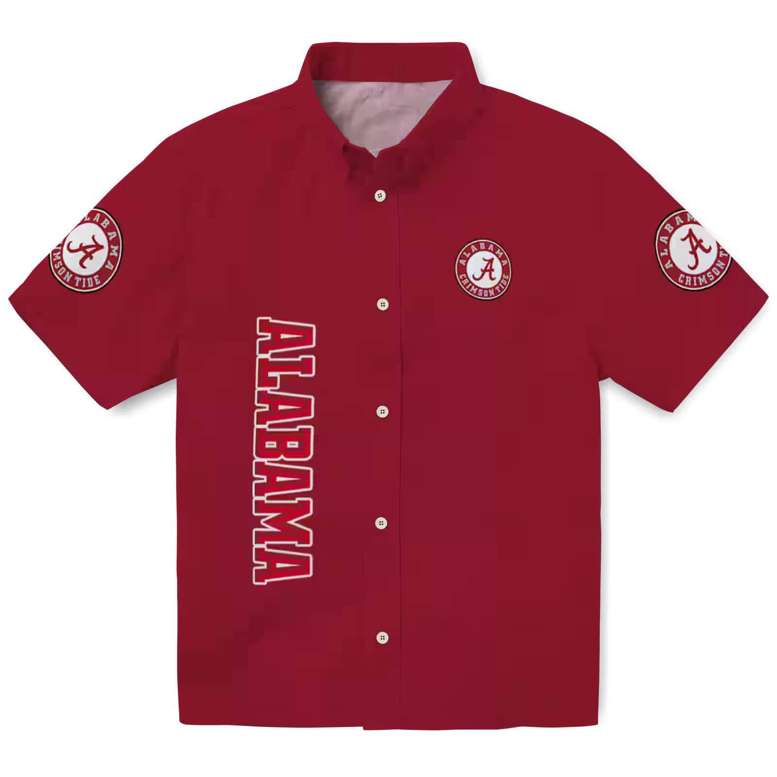 Alabama Crimson Tide Stuart Minion Crimson Hawaiian Shirt