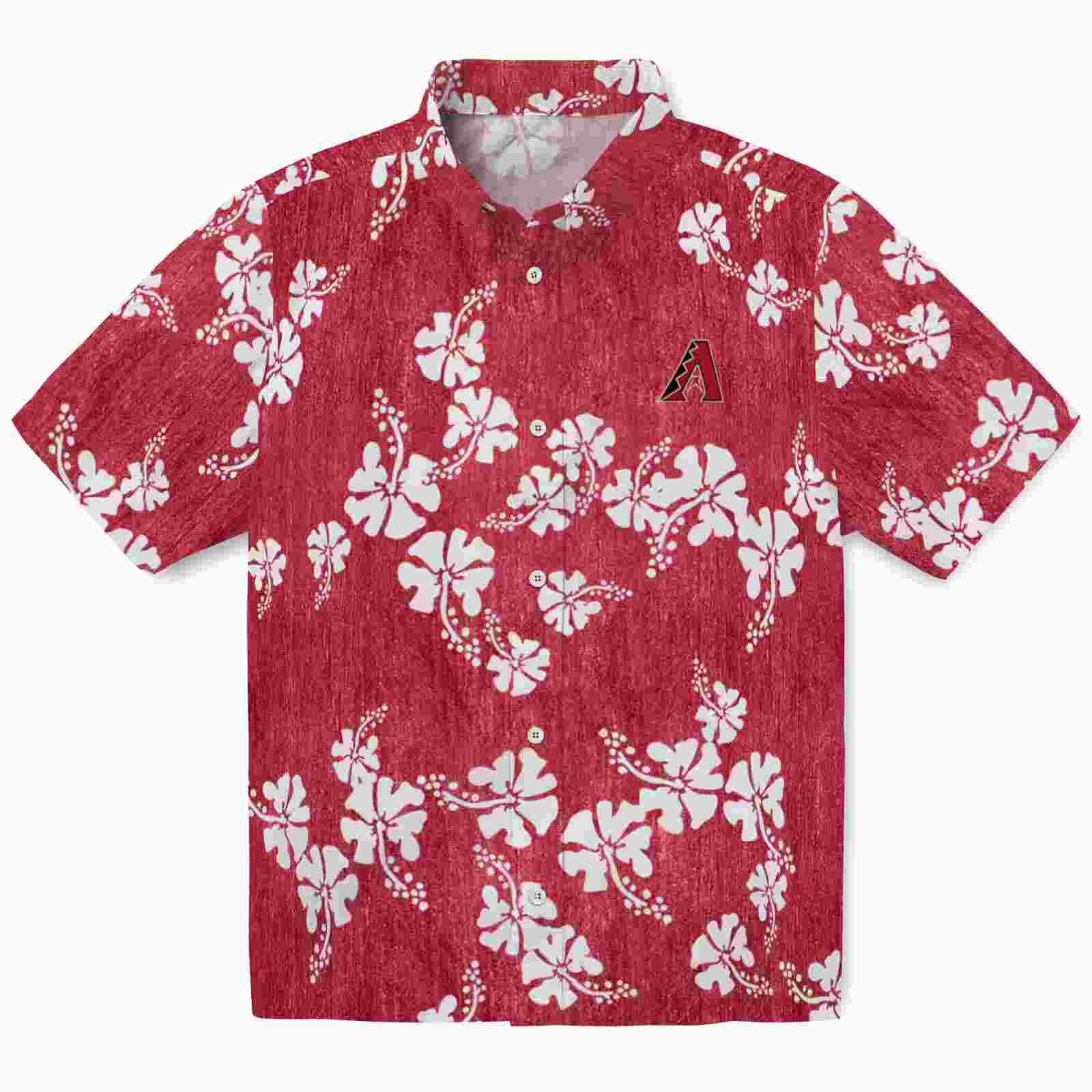 Arizona Diamondbacks Hibiscus Clusters Red Hawaiian Shirt