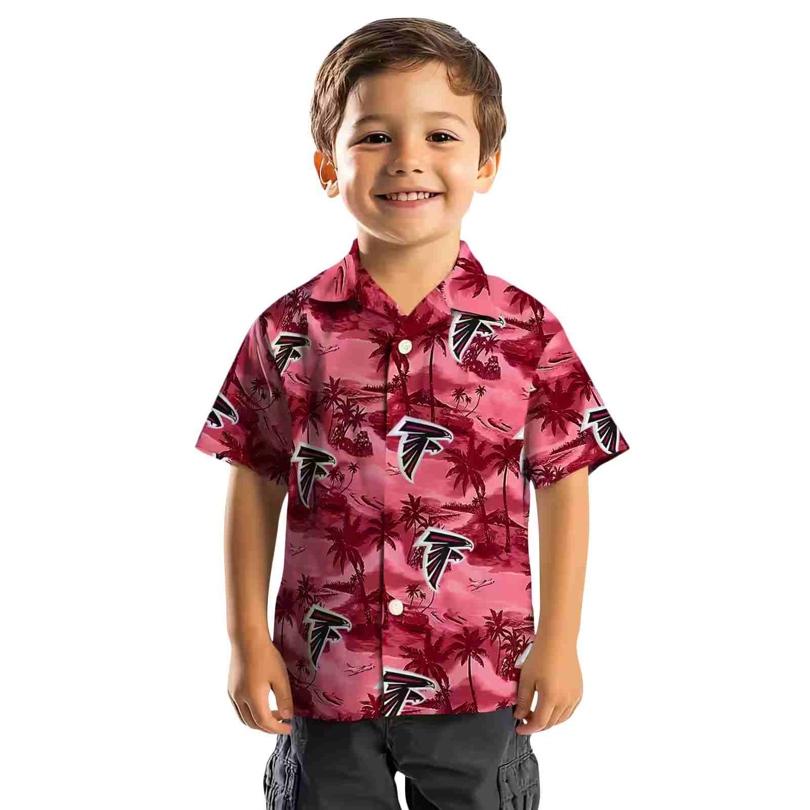 atlanta falcons coastal palms red hawaiian shirt top rated