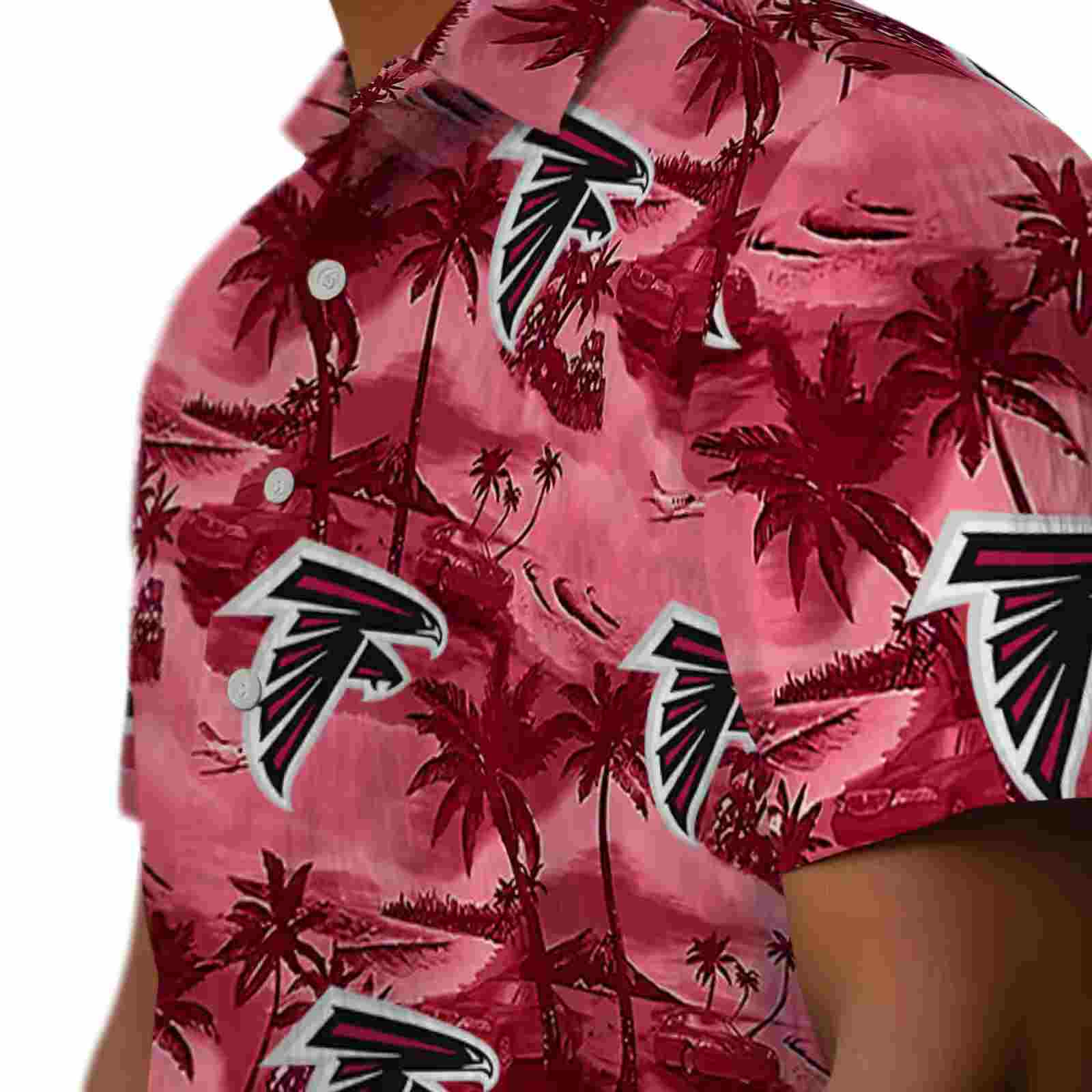 atlanta falcons coastal palms red hawaiian shirt trendy