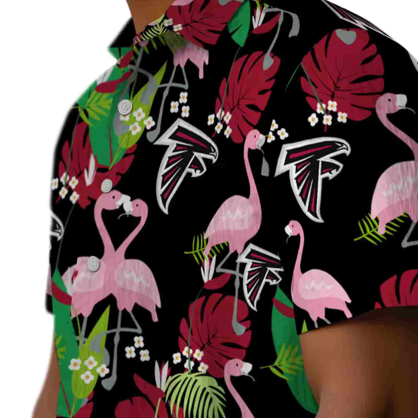 atlanta falcons flamingo foliage red green hawaiian shirt trendy