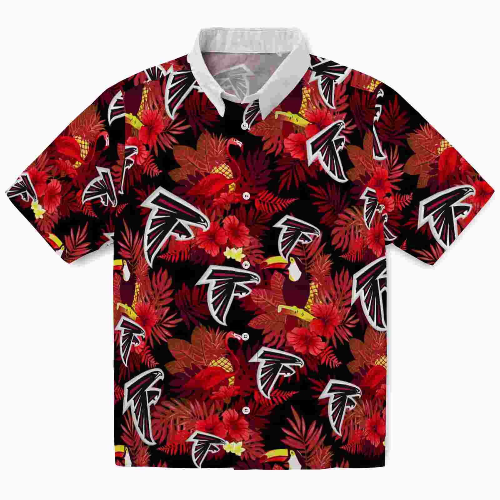 atlanta falcons floral toucan red hawaiian shirt best selling