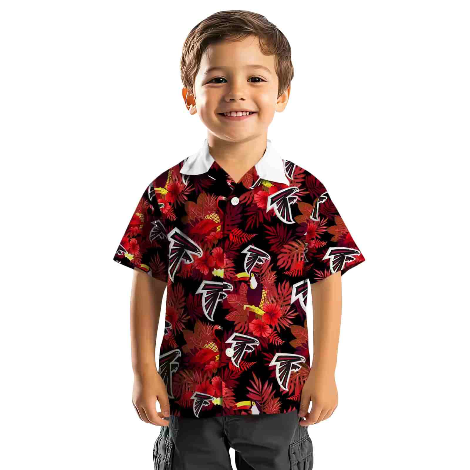 atlanta falcons floral toucan red hawaiian shirt top rated