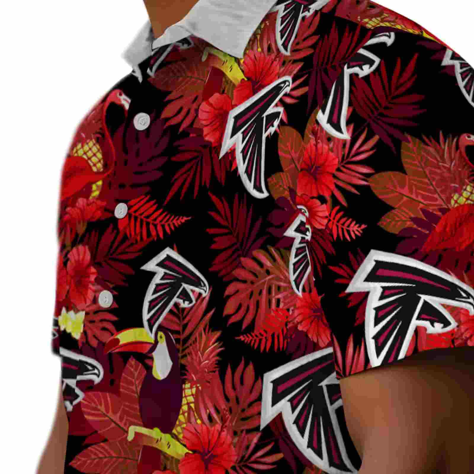 atlanta falcons floral toucan red hawaiian shirt trendy