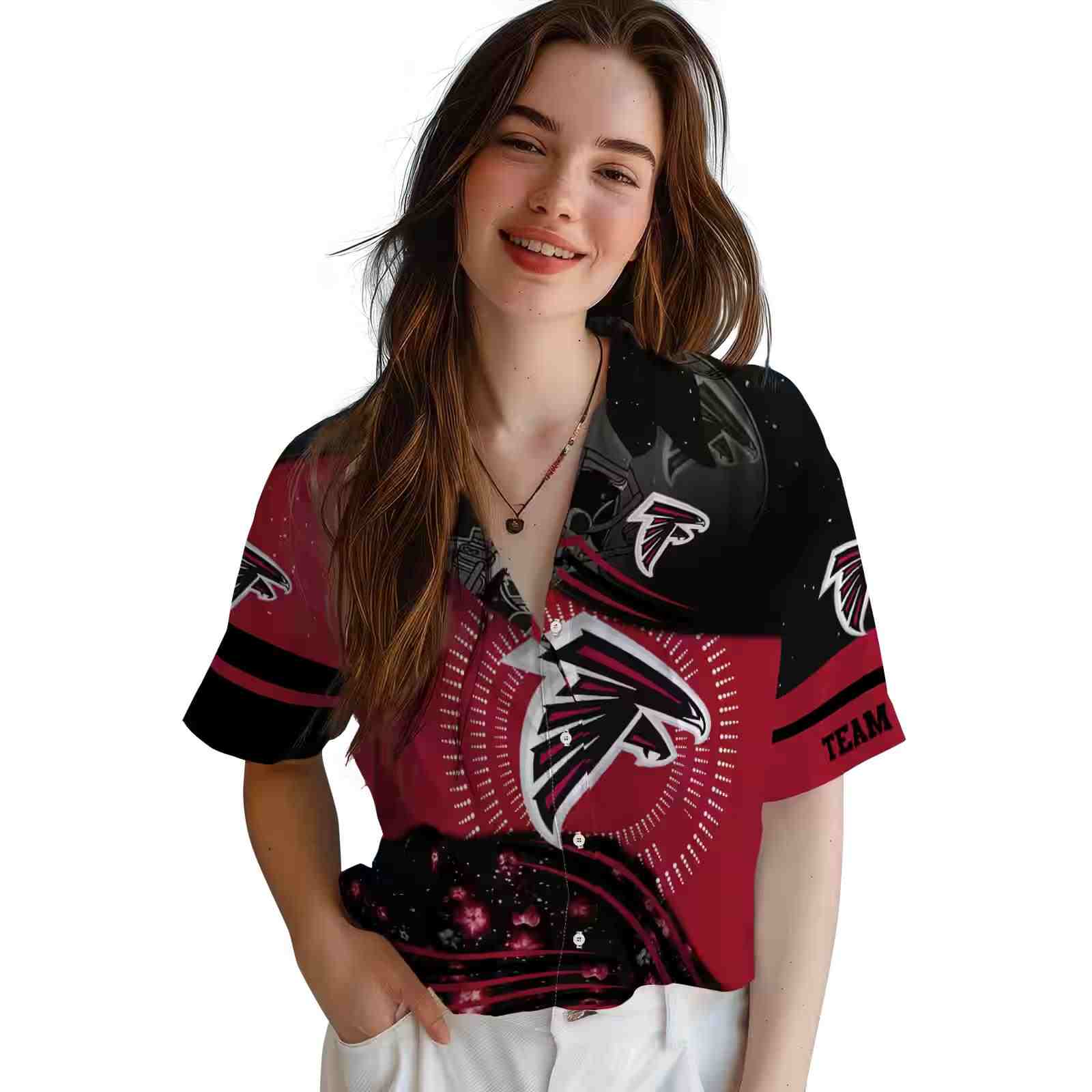 atlanta falcons football wave red black hawaiian shirt latest model