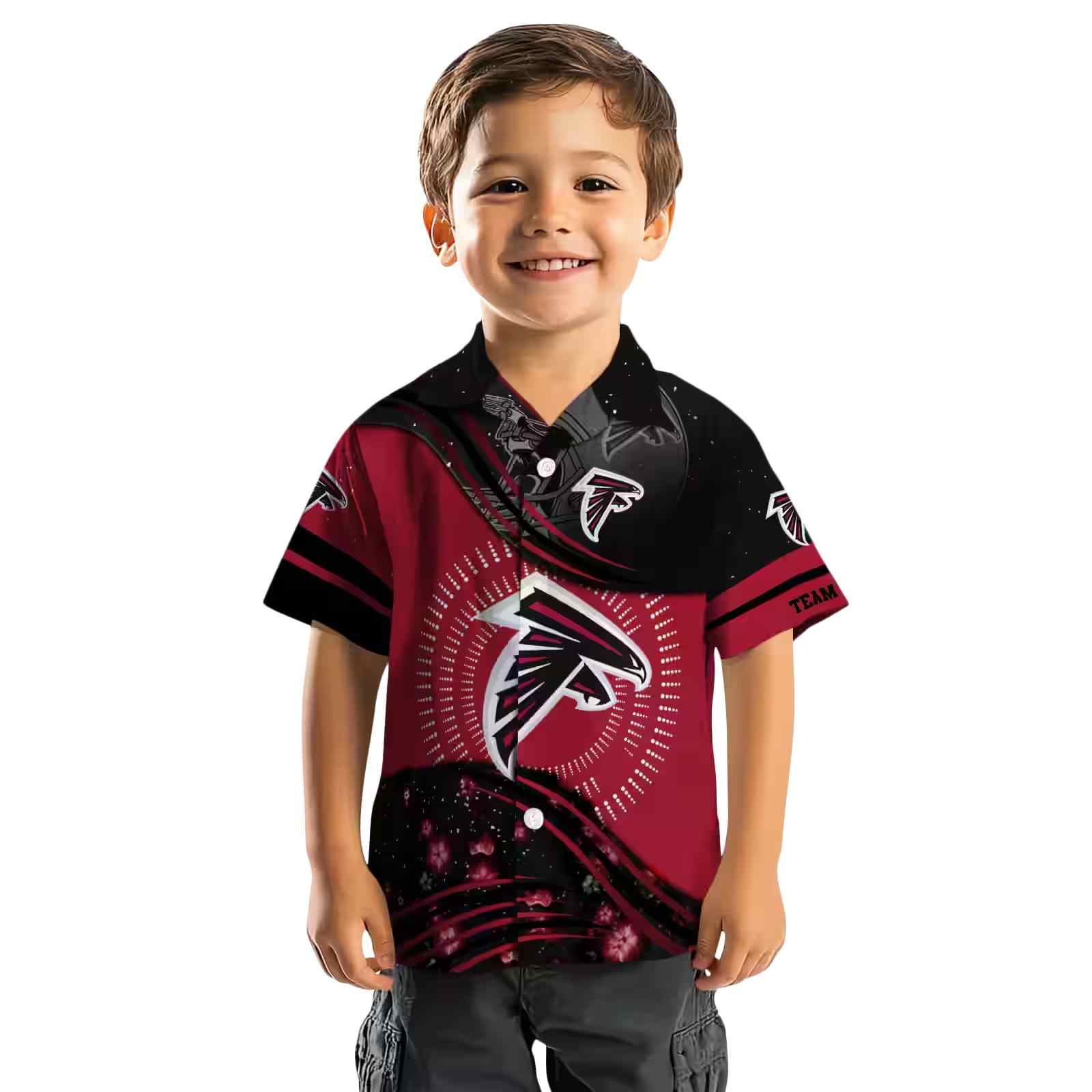 atlanta falcons football wave red black hawaiian shirt top rated