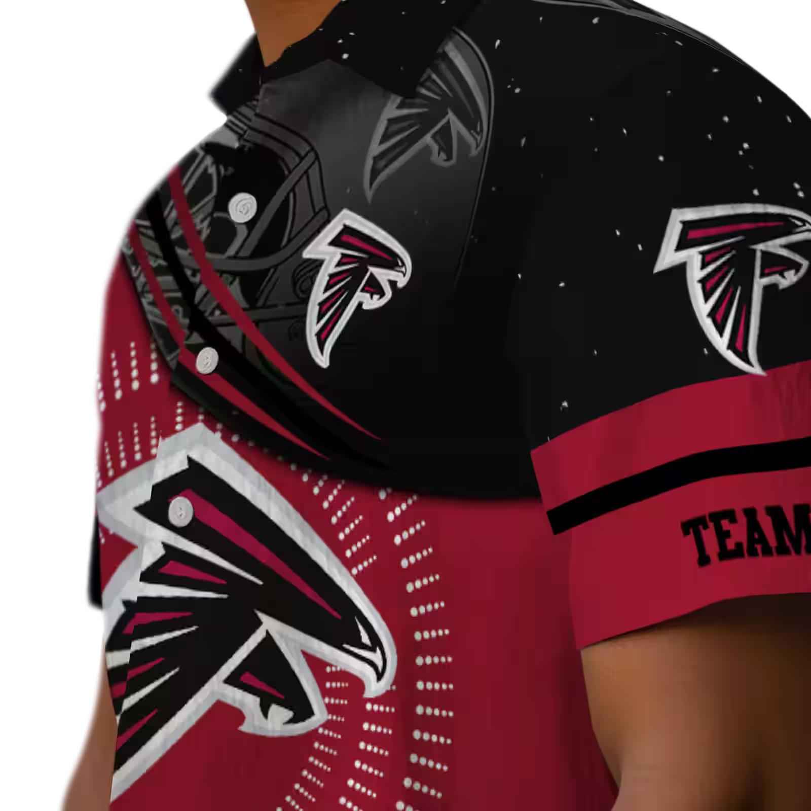 atlanta falcons football wave red black hawaiian shirt trendy