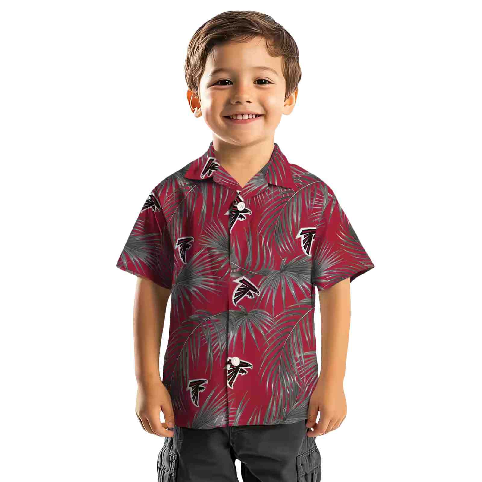 atlanta falcons leafy palms red hawaiian shirt top rated