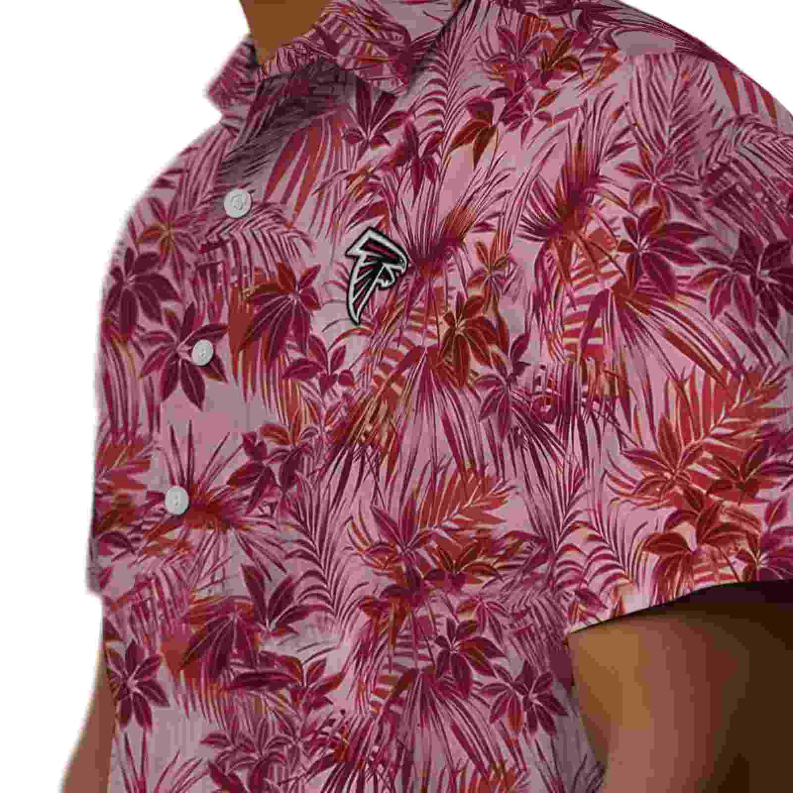 atlanta falcons leafy pattern red hawaiian shirt trendy