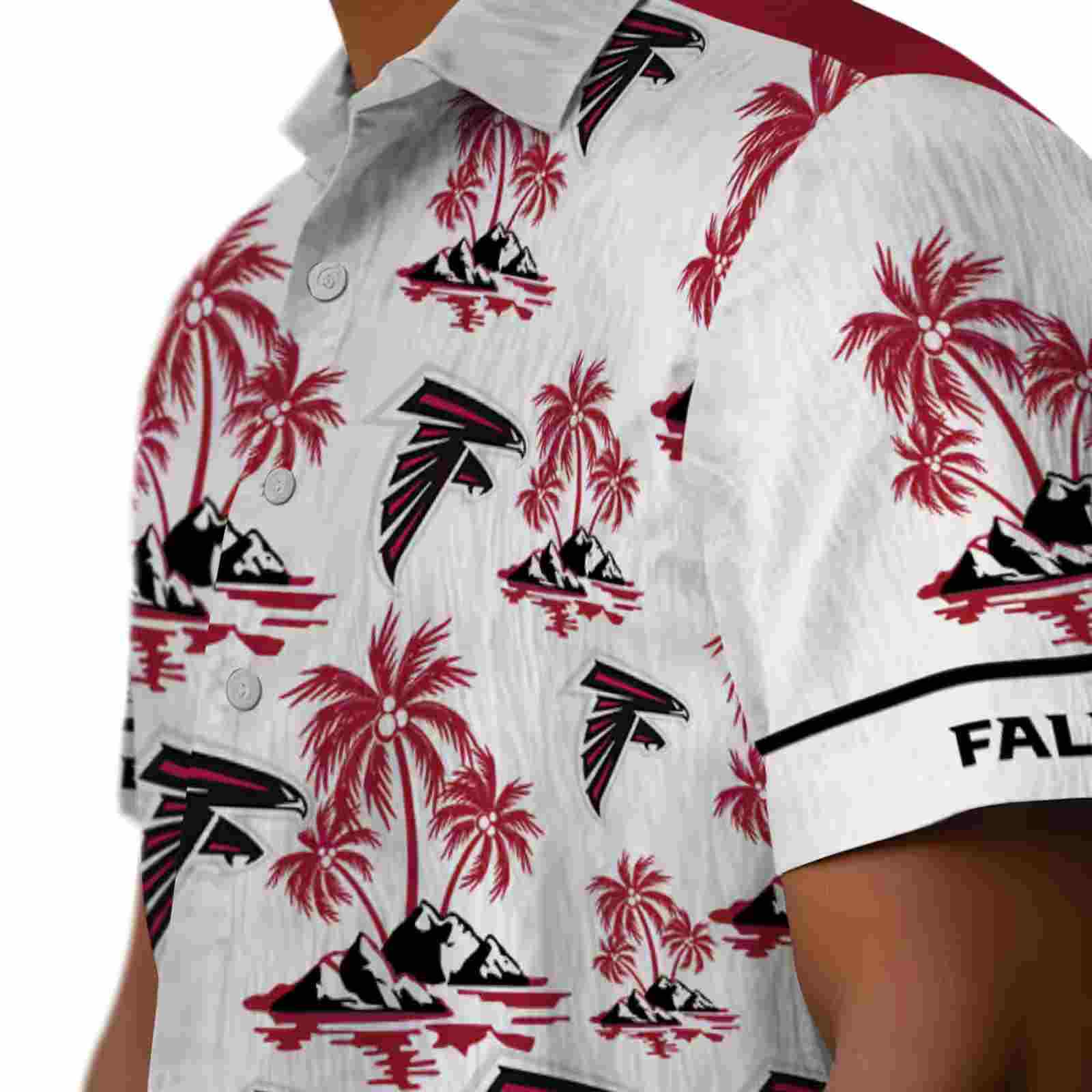 atlanta falcons palm island print red white hawaiian shirt trendy