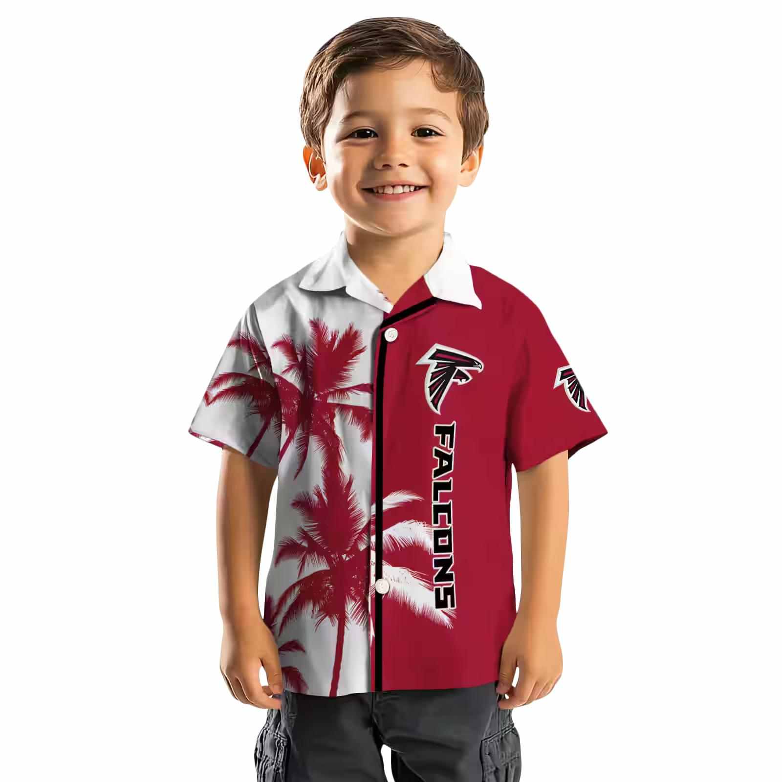 atlanta falcons palm trees red white hawaiian shirt top rated