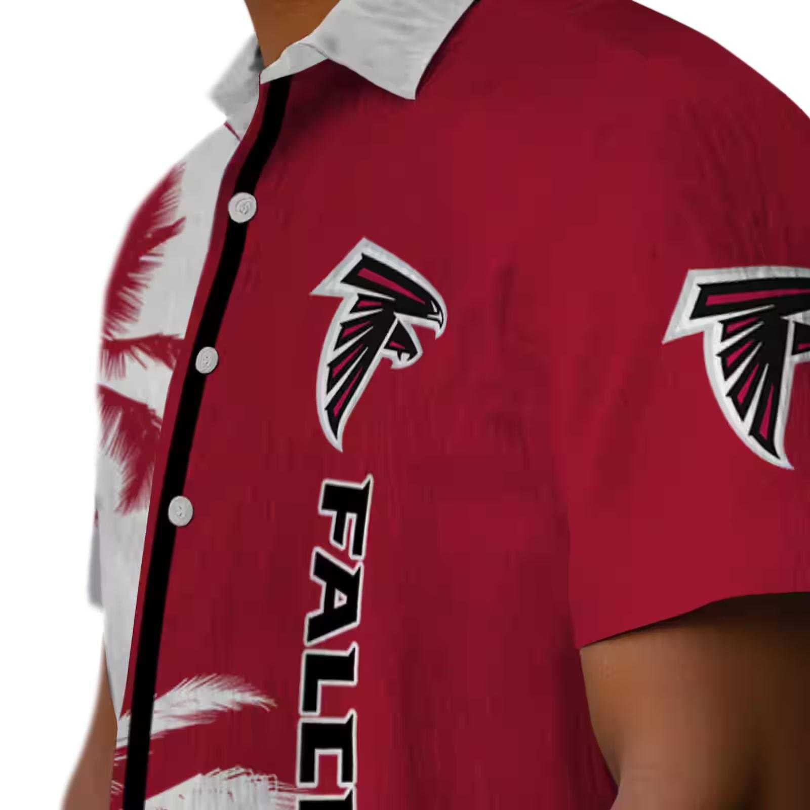 atlanta falcons palm trees red white hawaiian shirt trendy