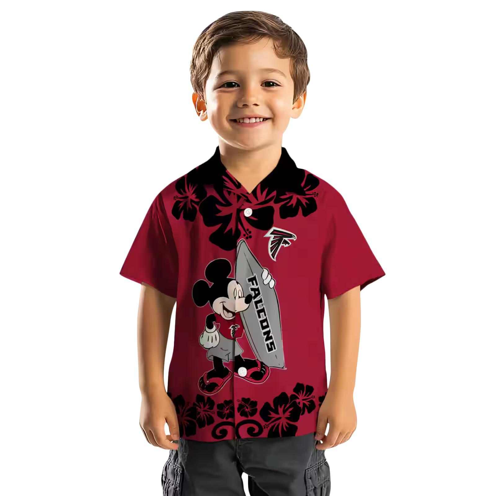 atlanta falcons surfing mickey red hawaiian shirt top rated