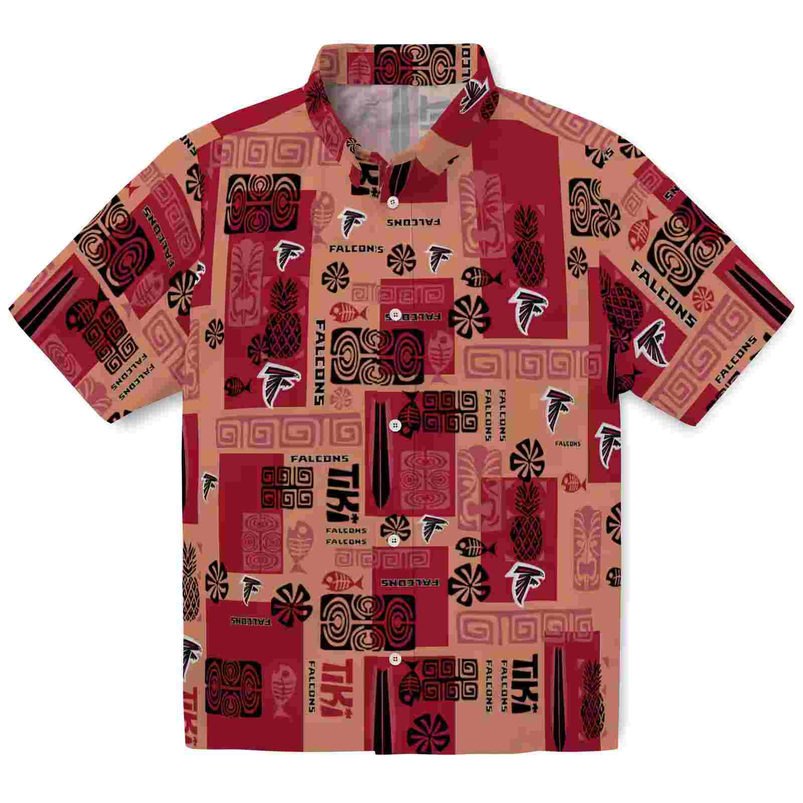 atlanta falcons tribal symbols red hawaiian shirt best selling