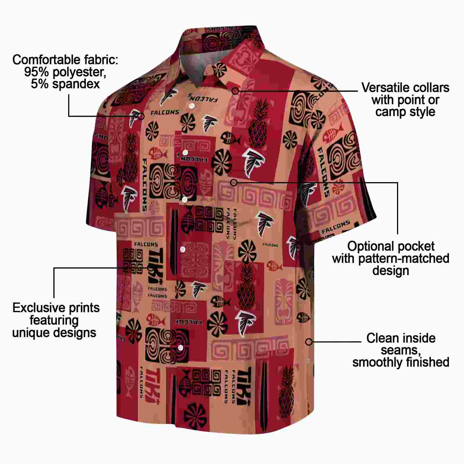 atlanta falcons tribal symbols red hawaiian shirt new arrival