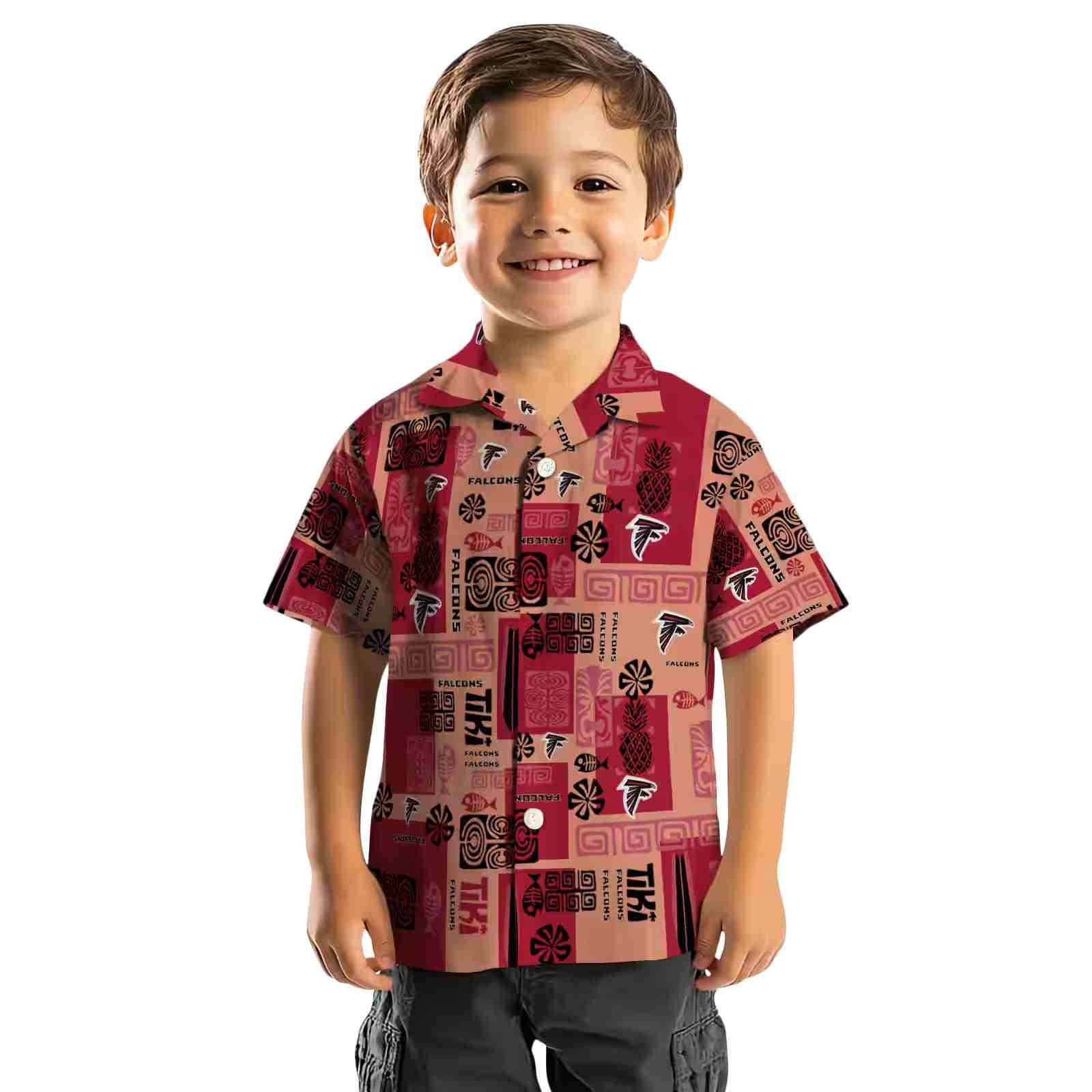 atlanta falcons tribal symbols red hawaiian shirt top rated