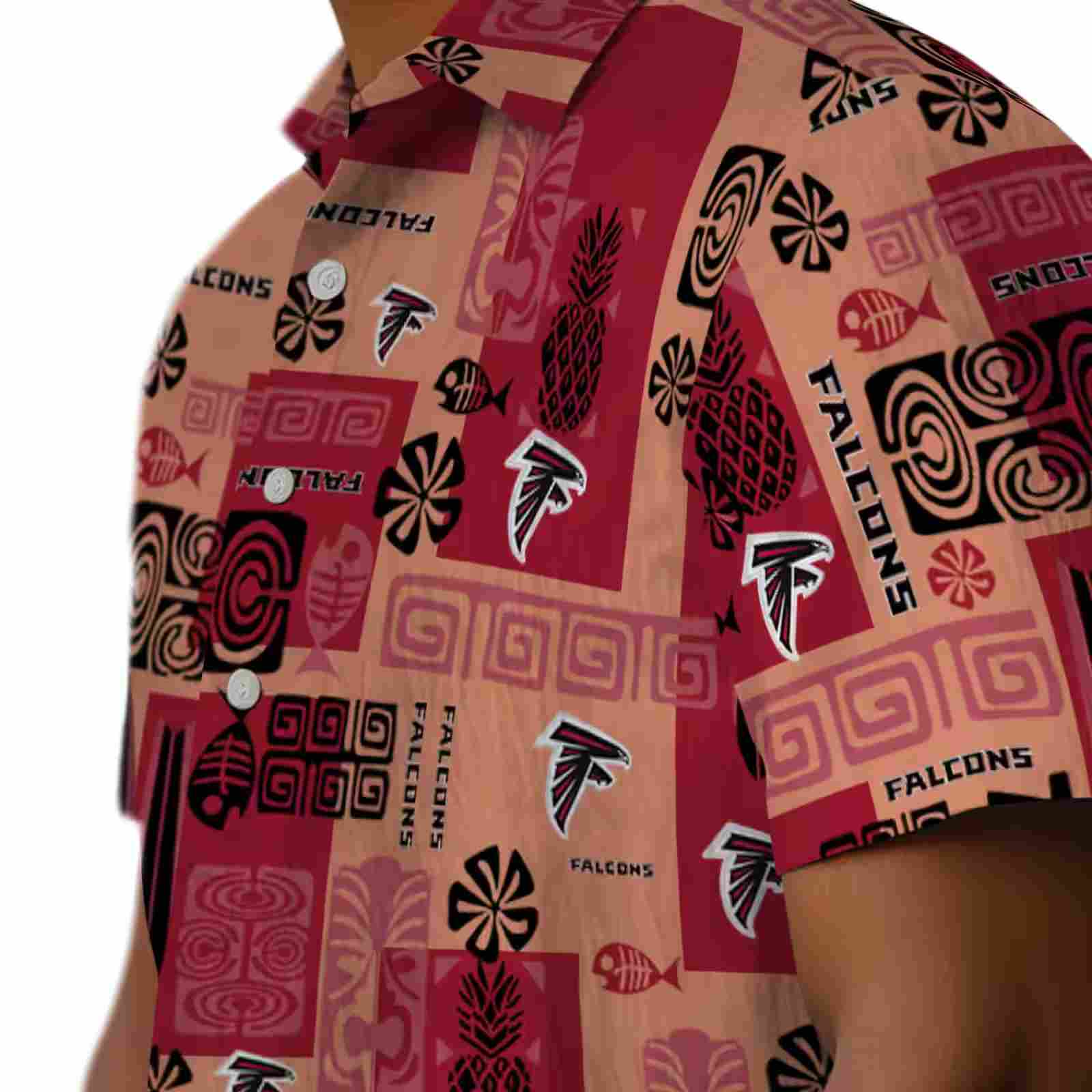 atlanta falcons tribal symbols red hawaiian shirt trendy