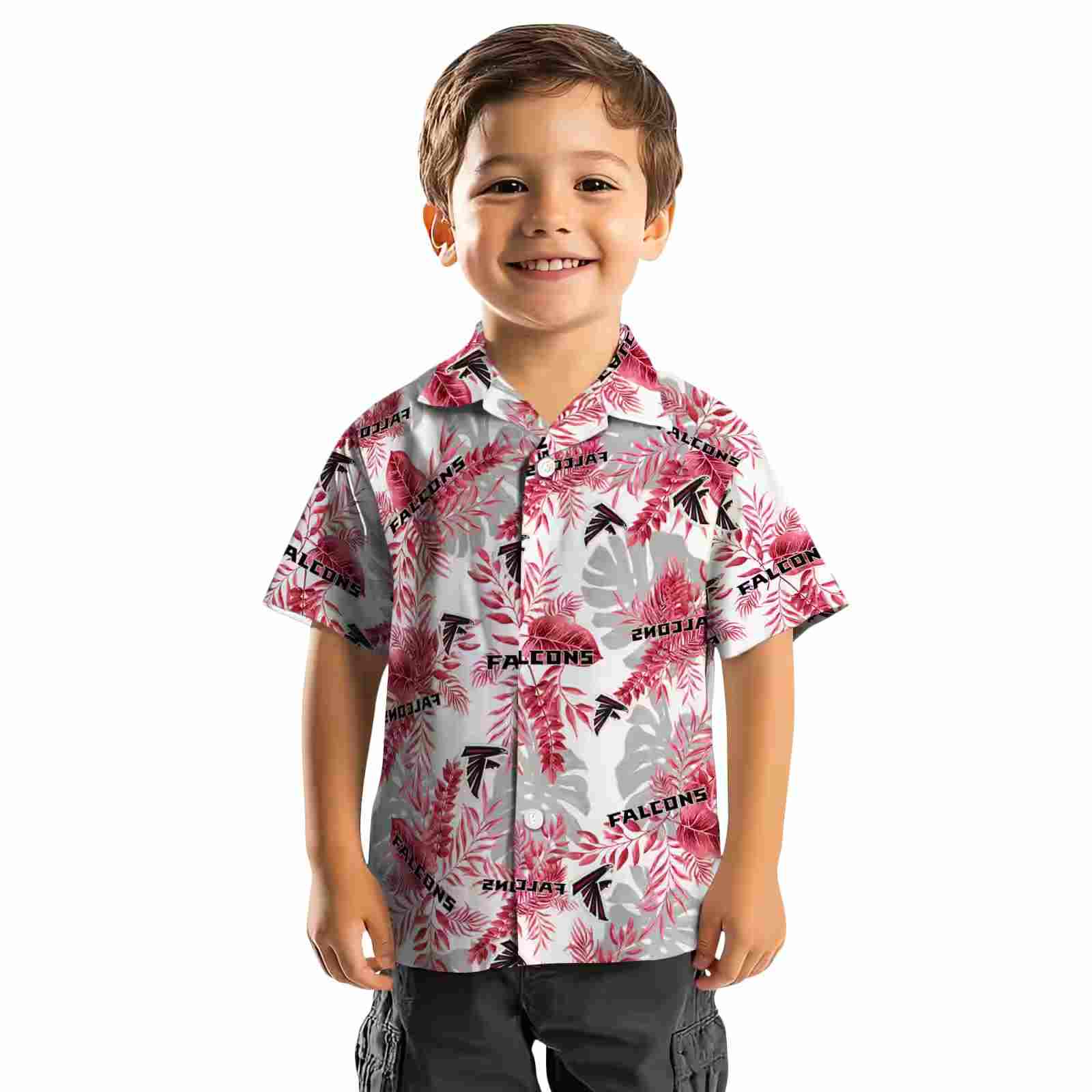 atlanta falcons tropical leaves red white hawaiian shirt top rated