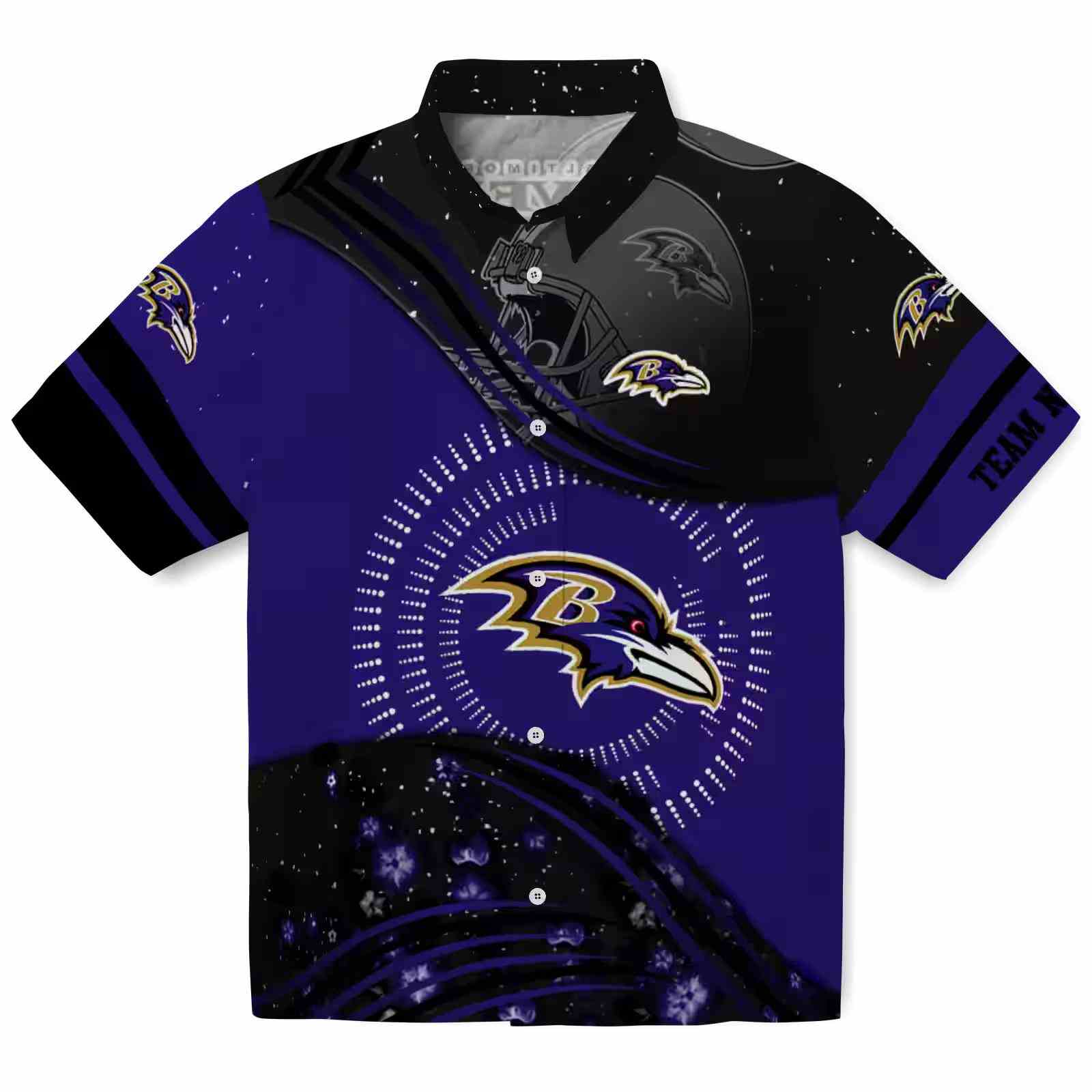 baltimore ravens football wave purple black hawaiian shirt best selling