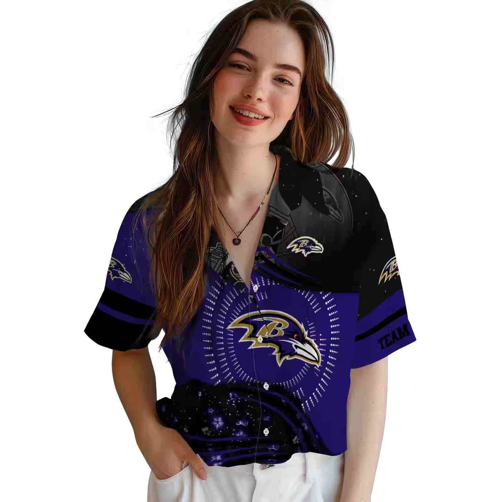 baltimore ravens football wave purple black hawaiian shirt latest model