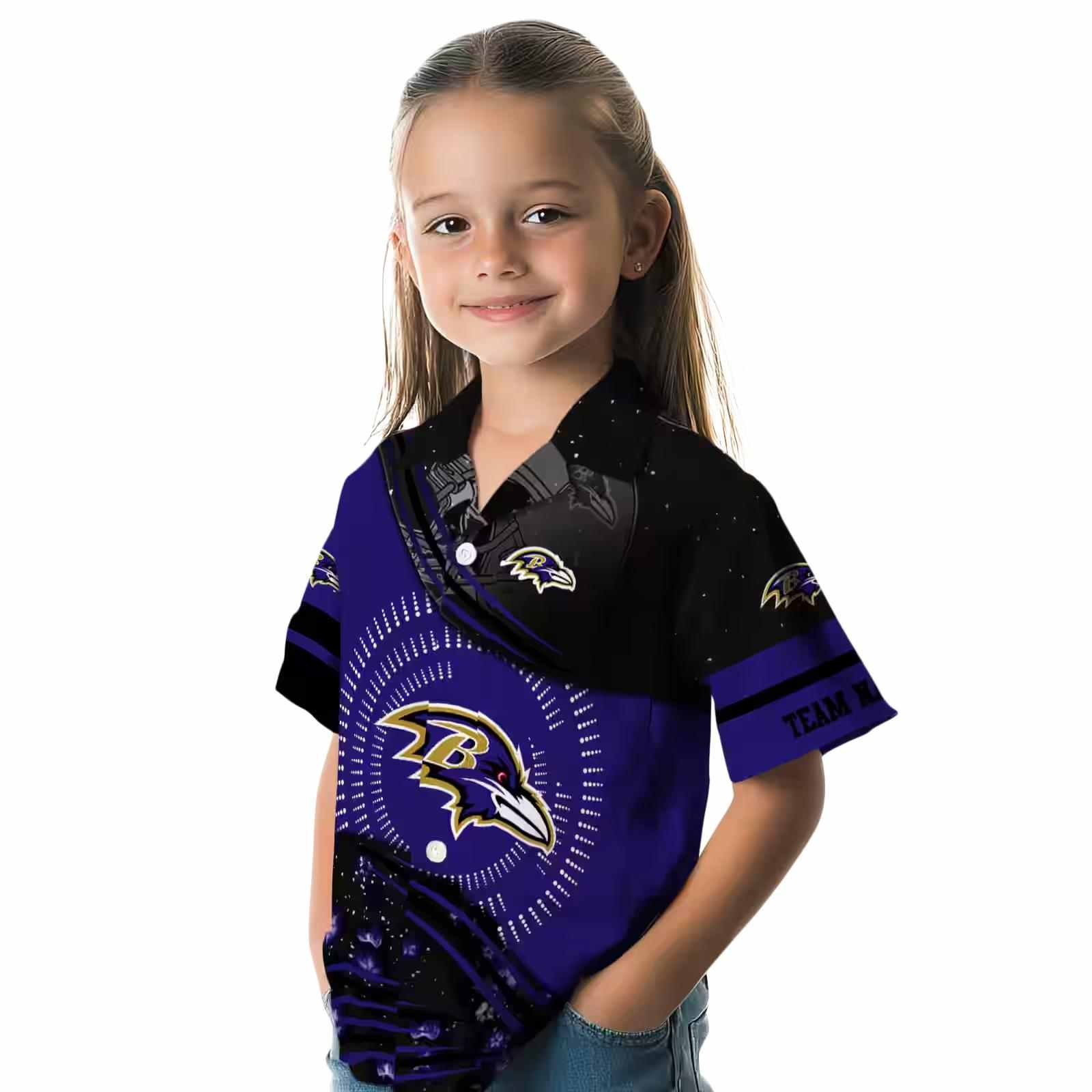 baltimore ravens football wave purple black hawaiian shirt premium grade