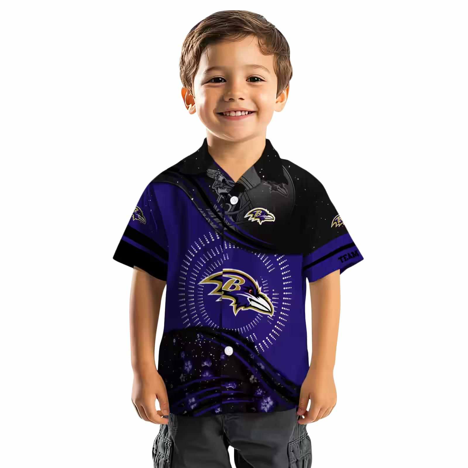 baltimore ravens football wave purple black hawaiian shirt top rated