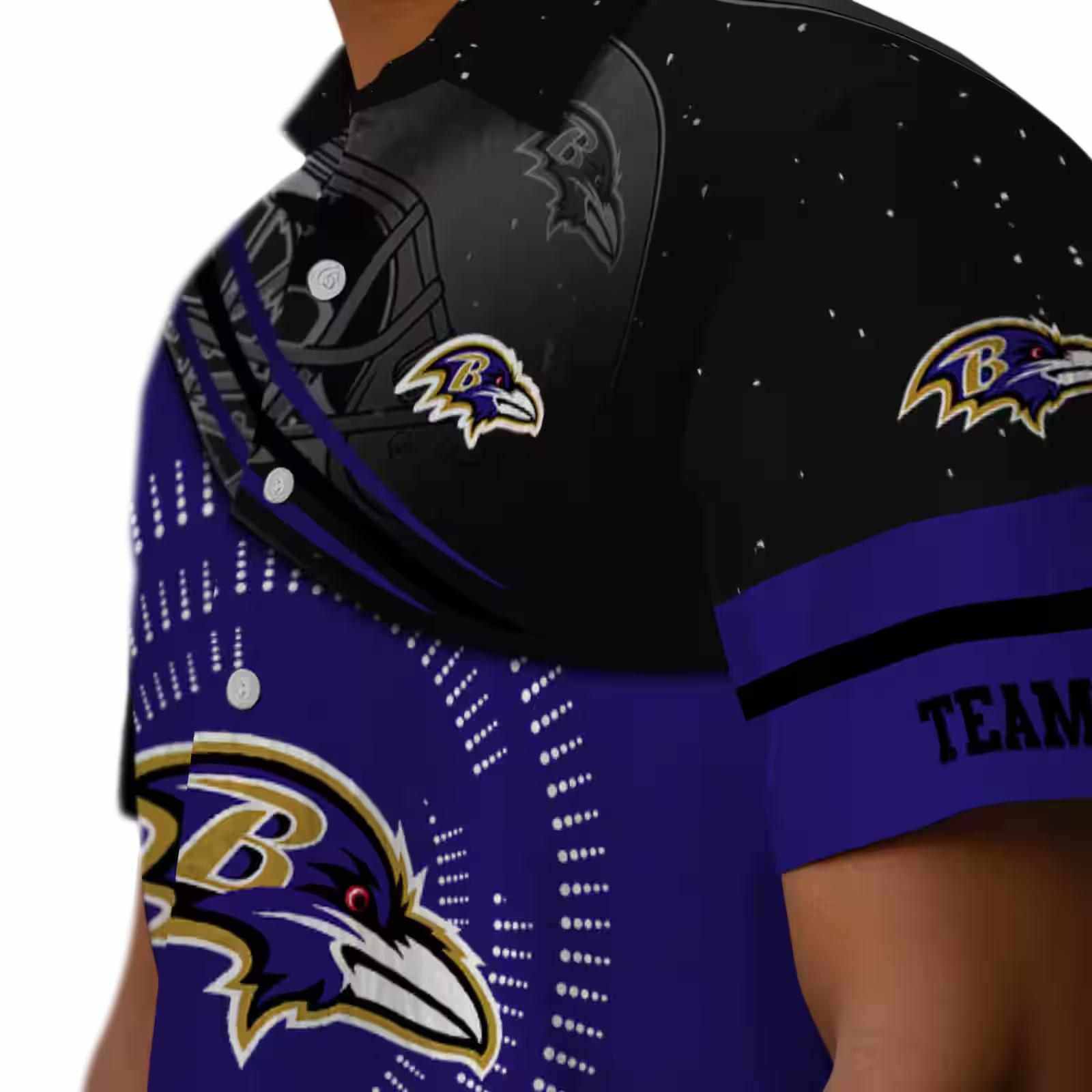 baltimore ravens football wave purple black hawaiian shirt trendy