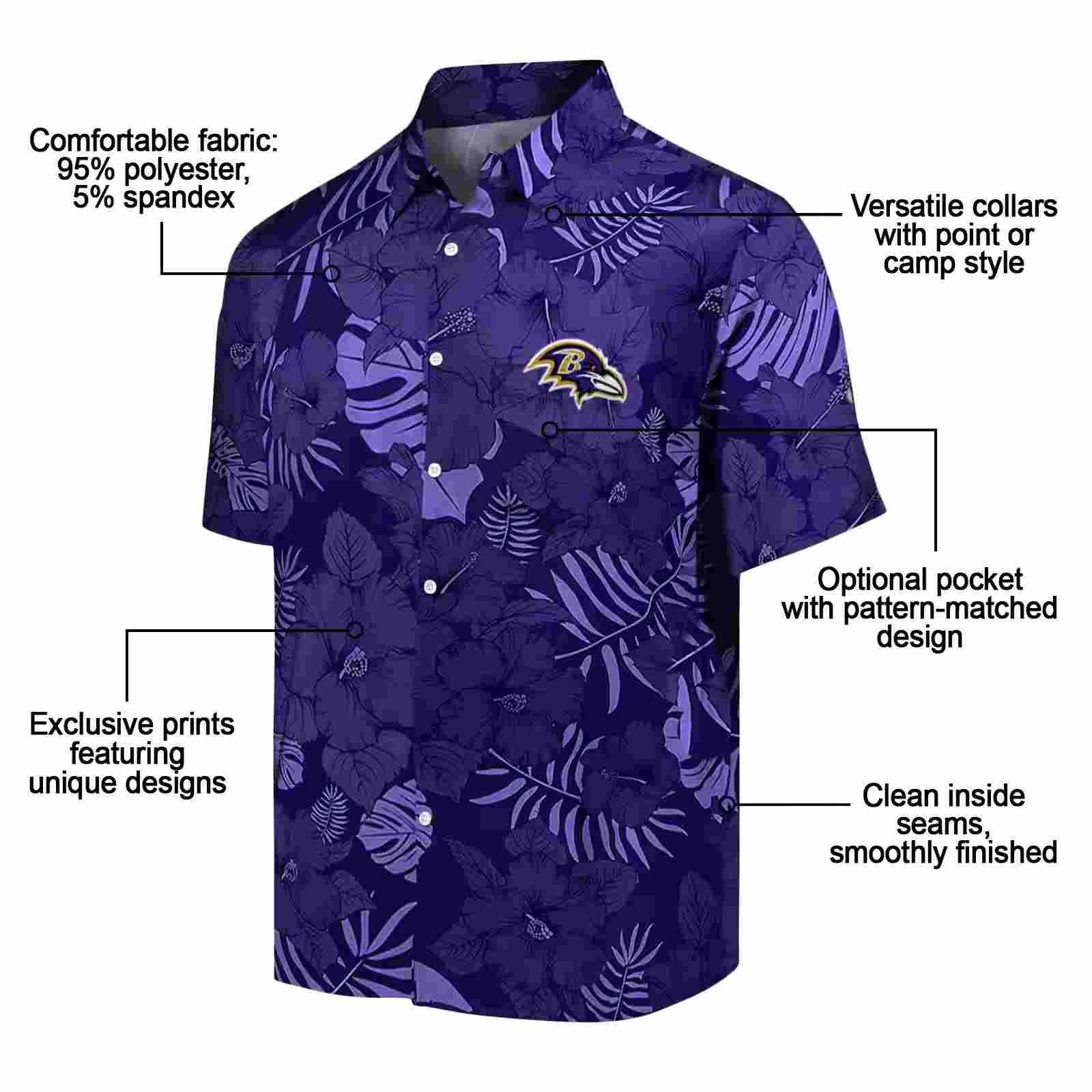 baltimore ravens jungle vibes purple hawaiian shirt new arrival