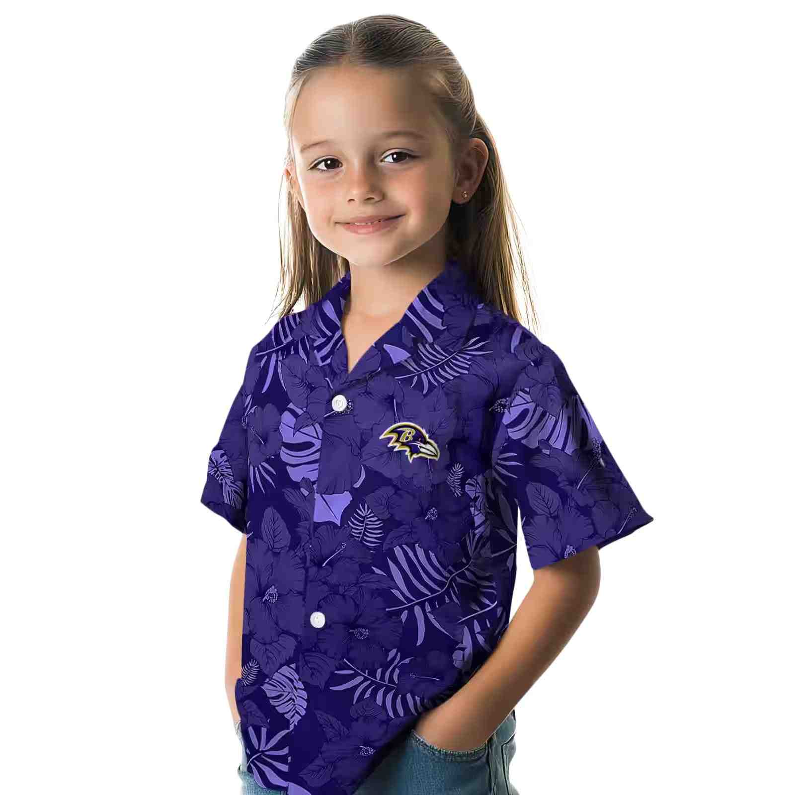 baltimore ravens jungle vibes purple hawaiian shirt premium grade