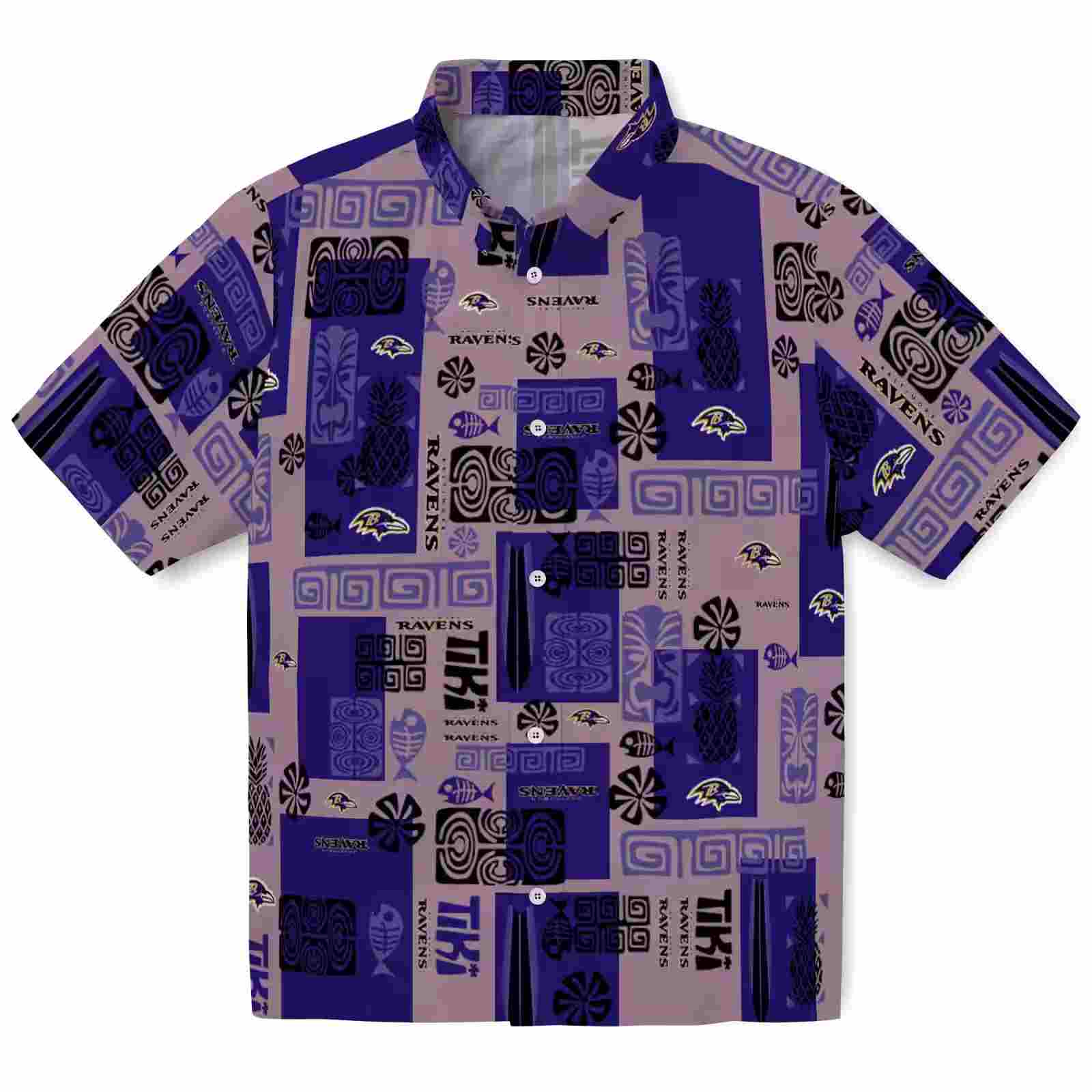 baltimore ravens tribal symbols purple hawaiian shirt best selling