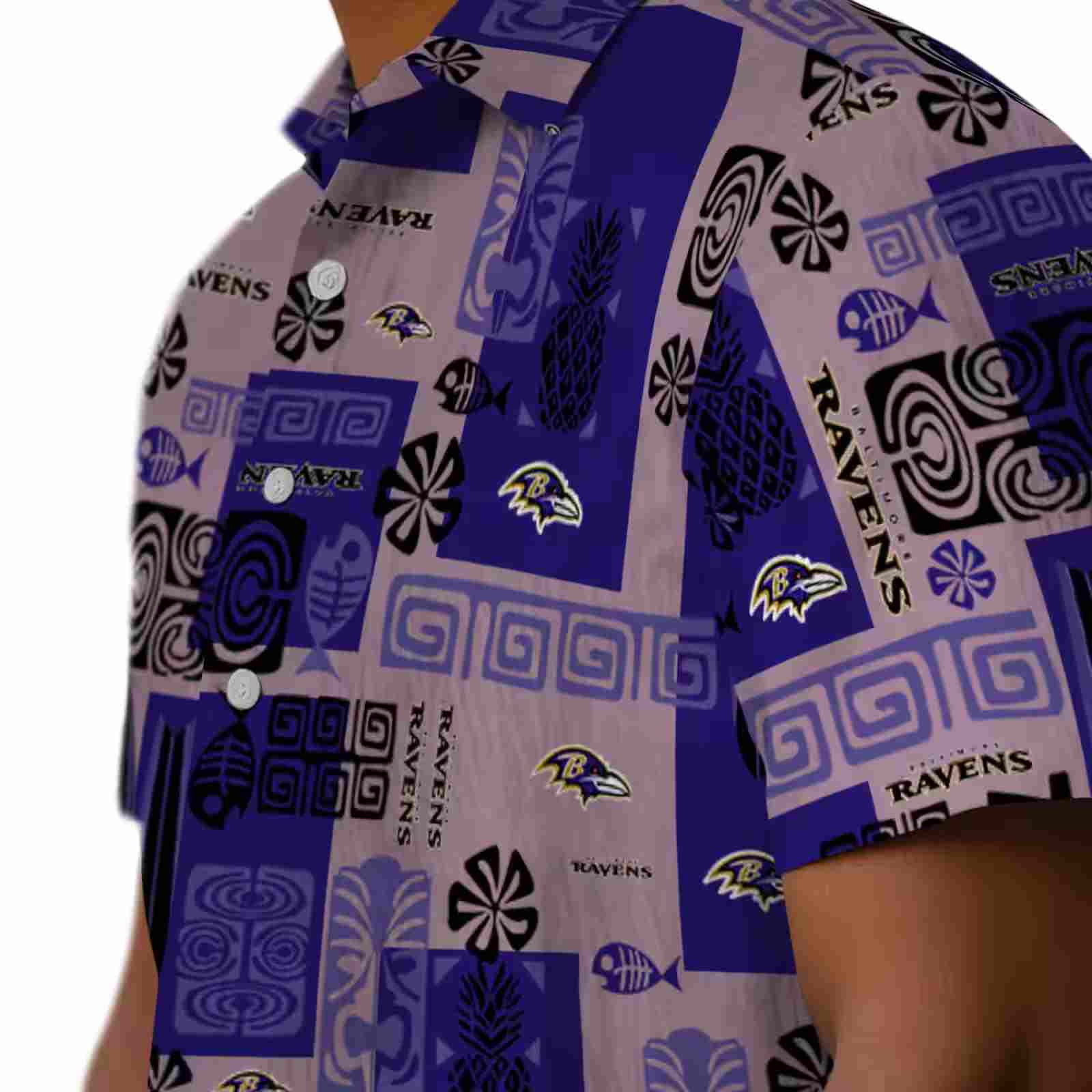 baltimore ravens tribal symbols purple hawaiian shirt trendy