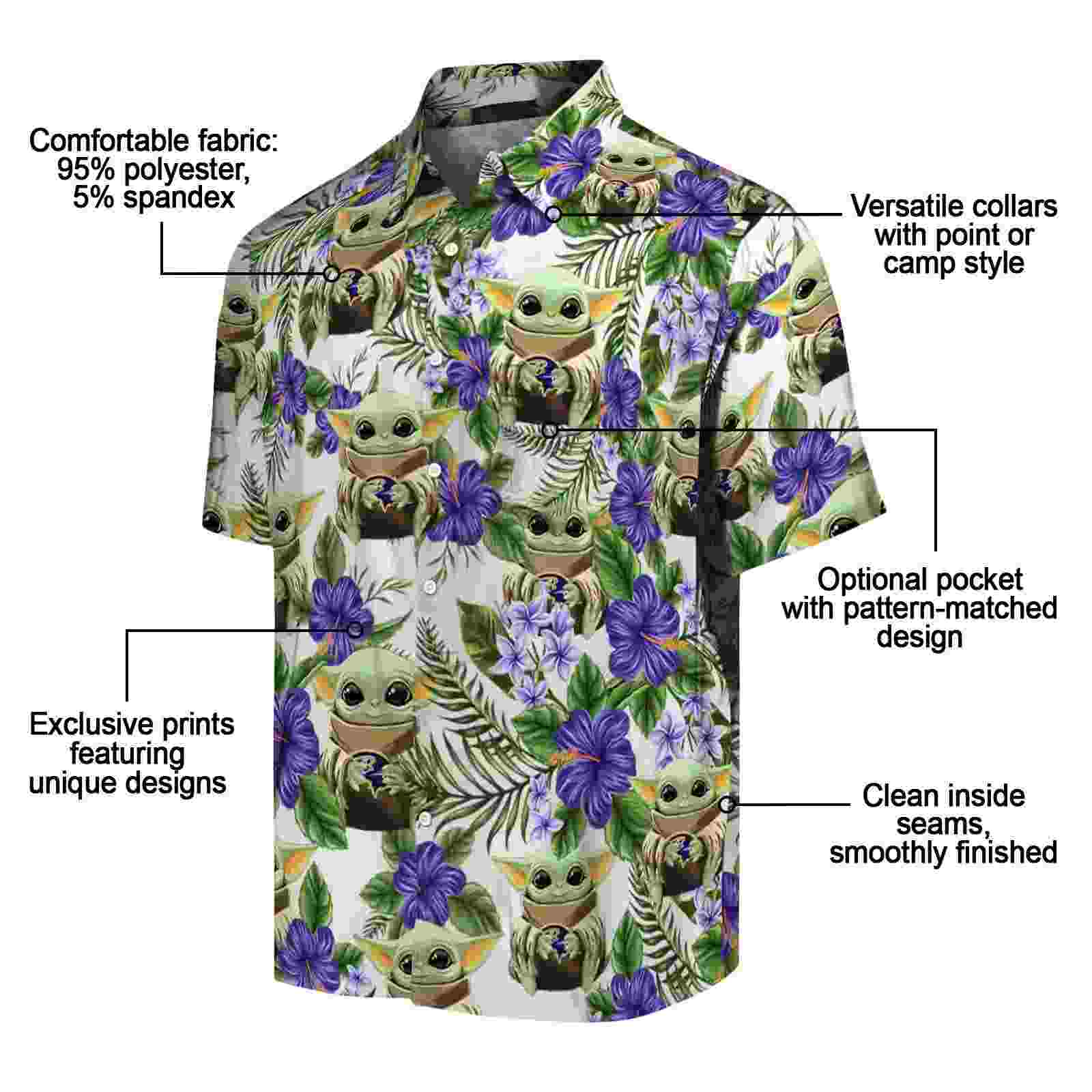 baltimore ravens tropical yoda green hawaiian shirt new arrival