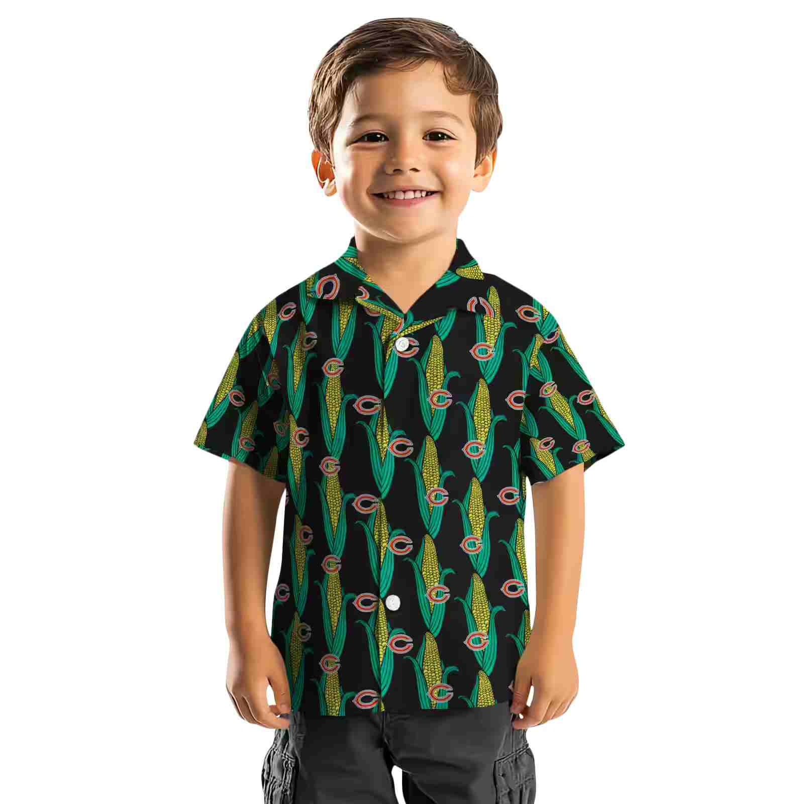 chicago bears corn motifs black green hawaiian shirt top rated