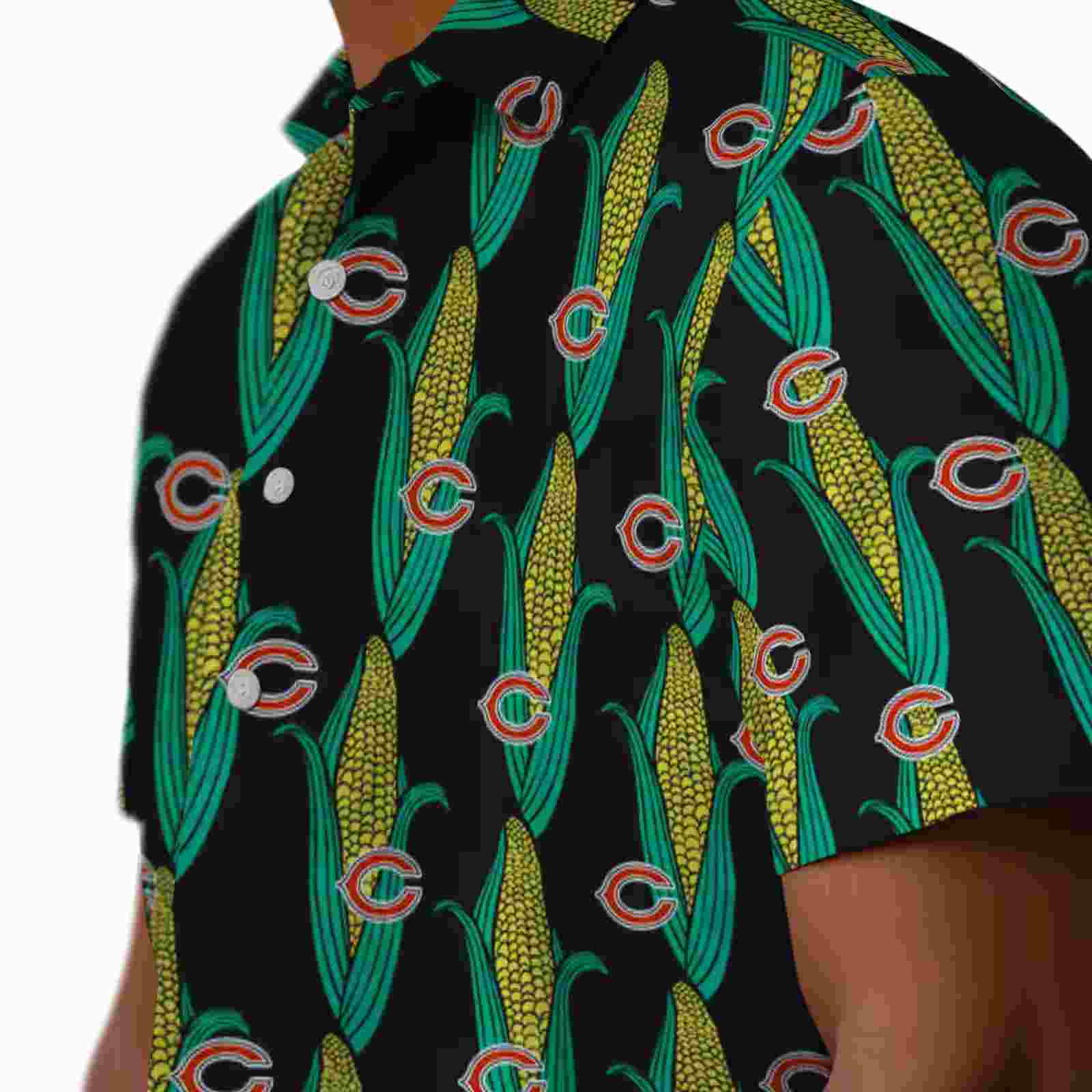 chicago bears corn motifs black green hawaiian shirt trendy