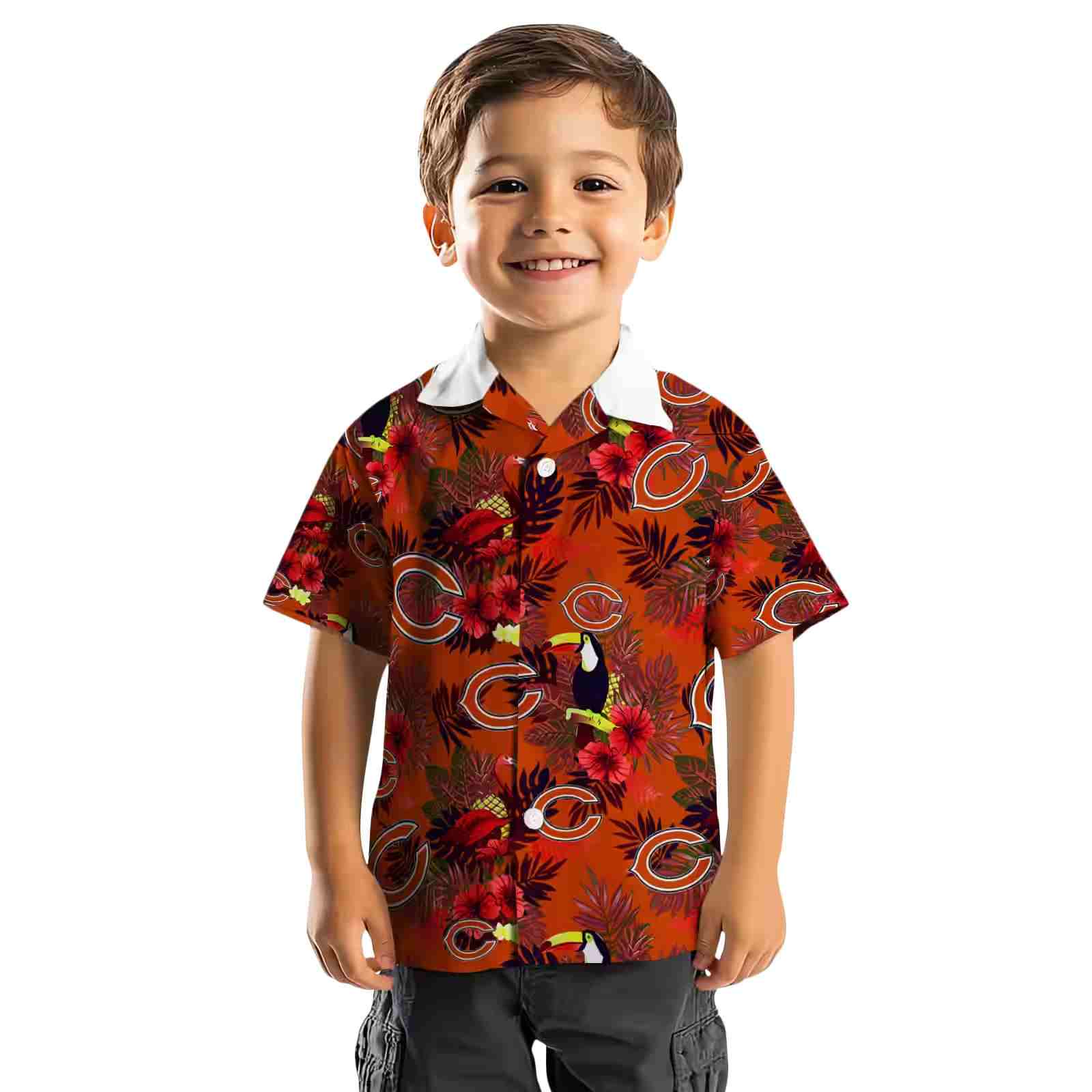 chicago bears floral toucan blue red hawaiian shirt top rated