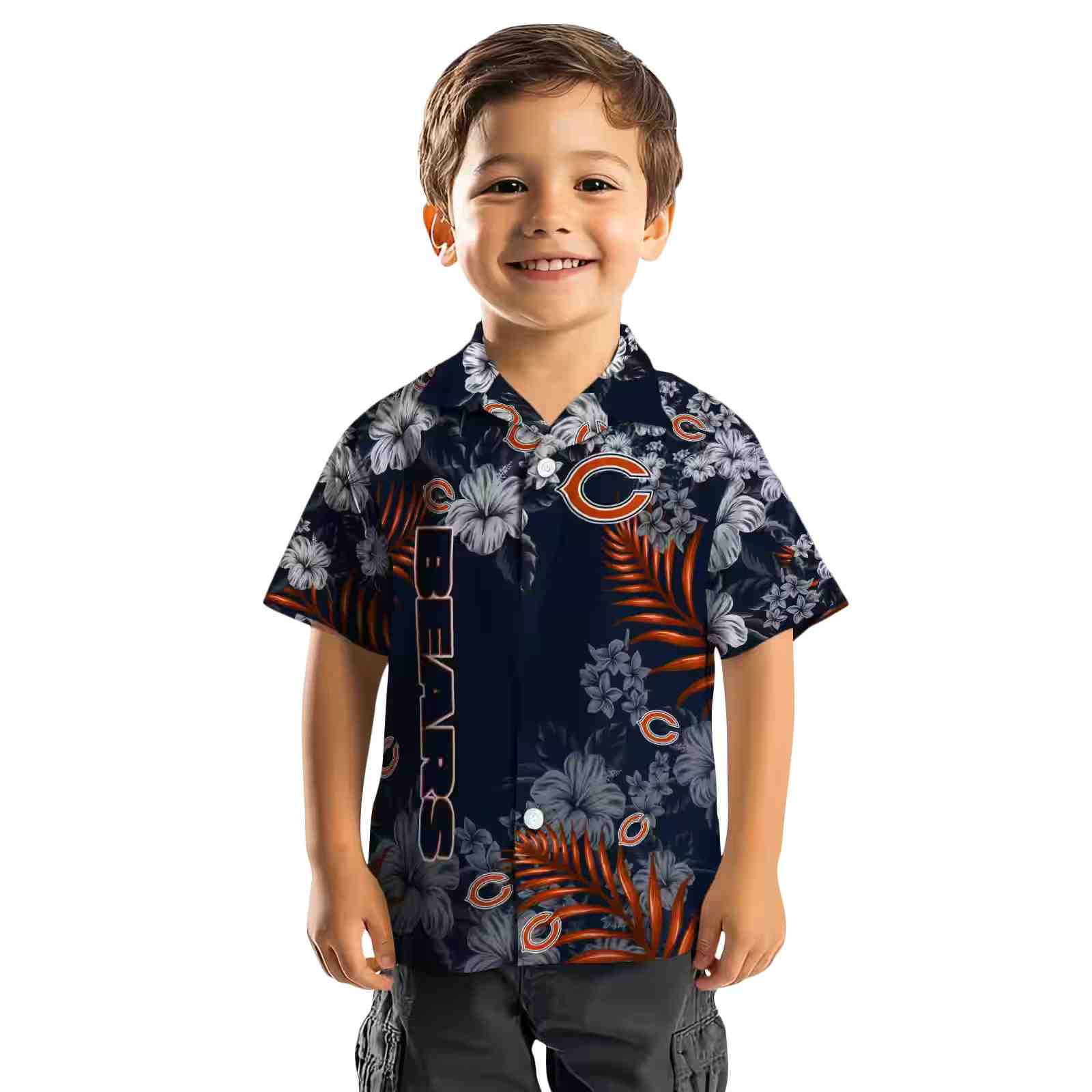 chicago bears hibiscus print blue hawaiian shirt top rated