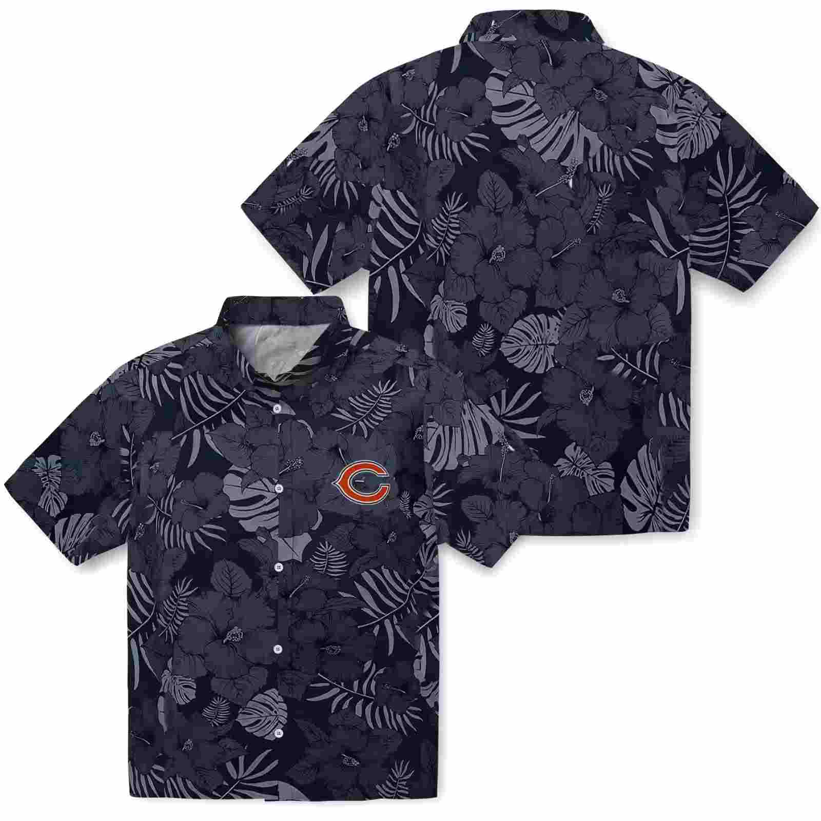 chicago bears jungle vibes blue hawaiian shirt high quality