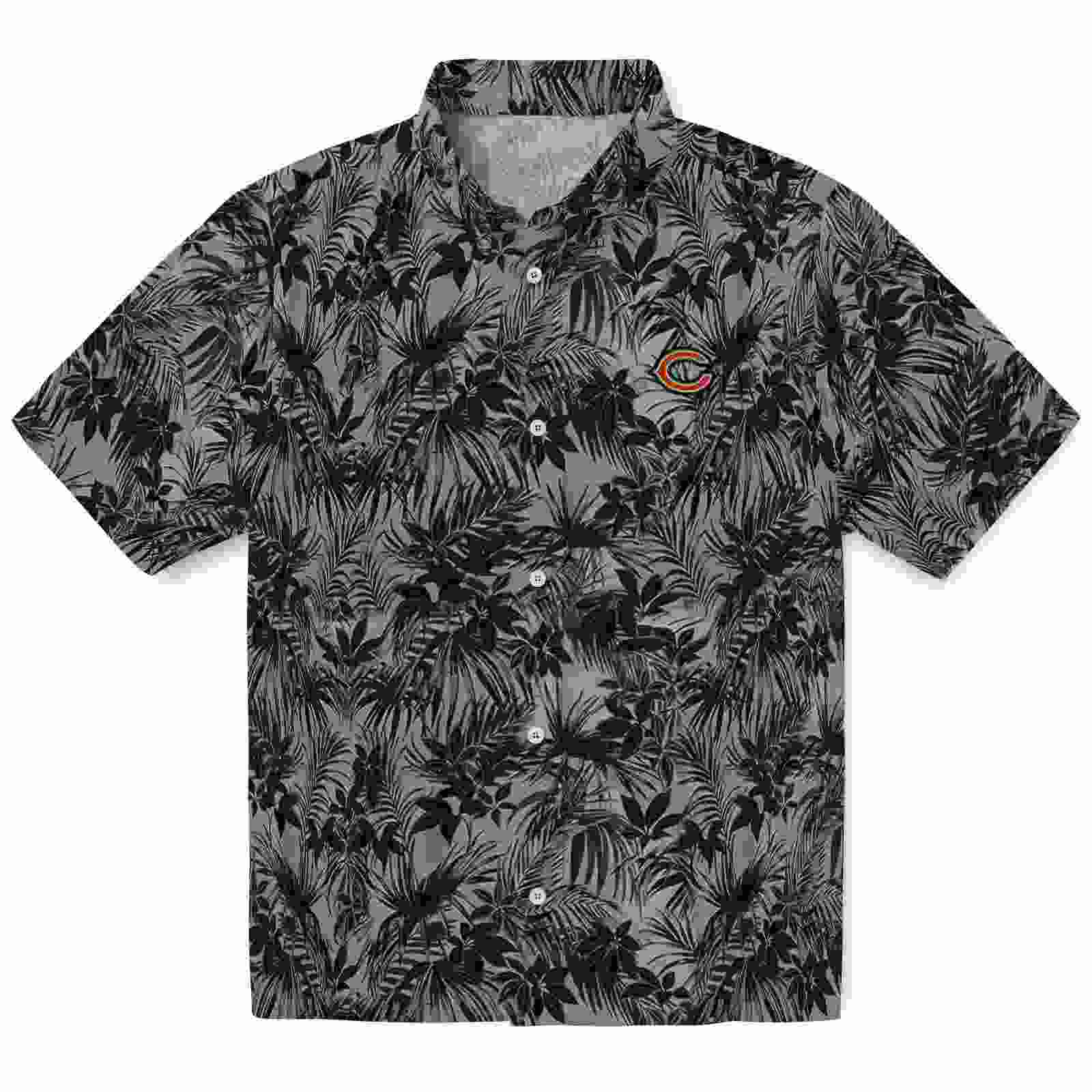 Chicago Bears Leafy Pattern Blue Hawaiian Shirt