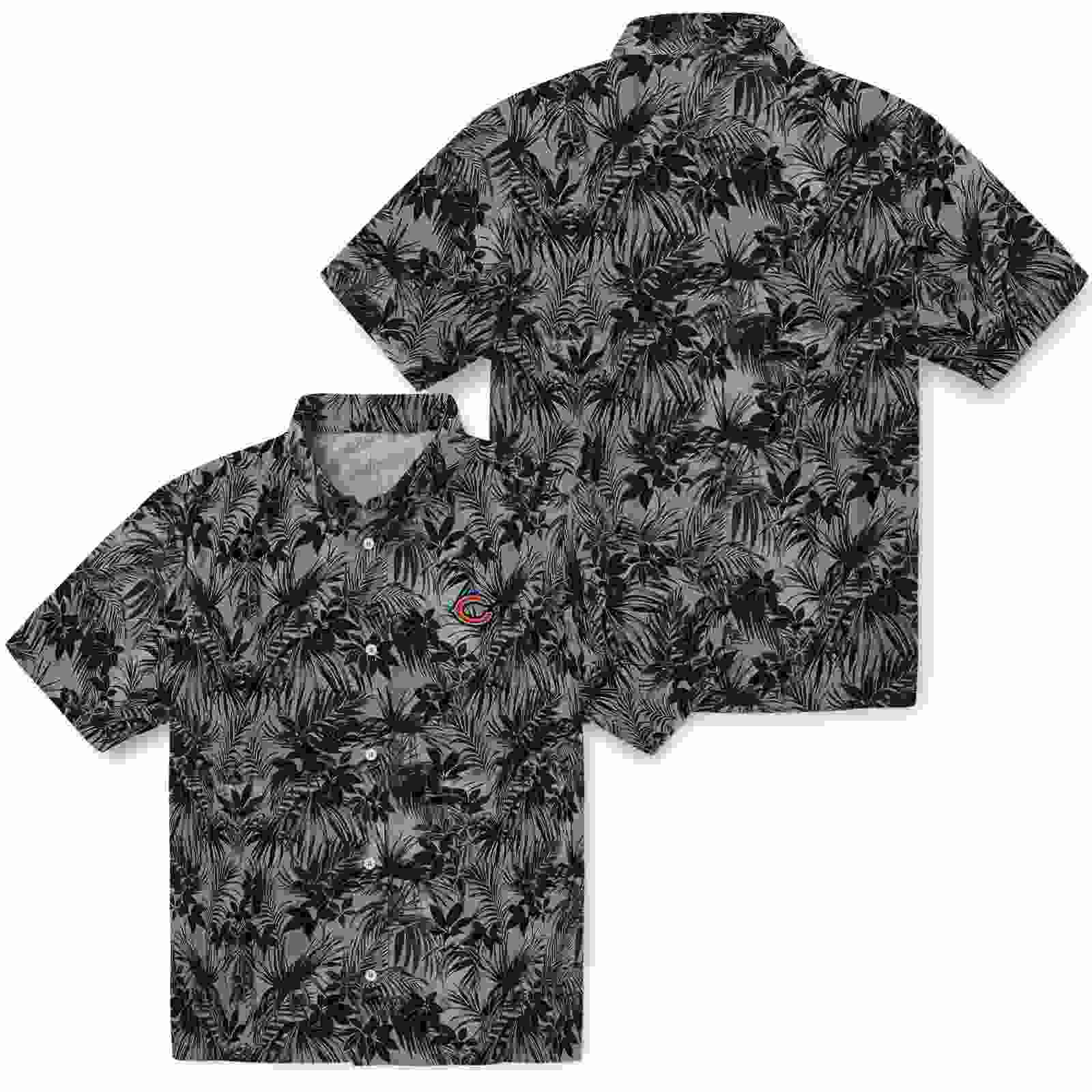 chicago bears leafy pattern blue hawaiian shirt high quality